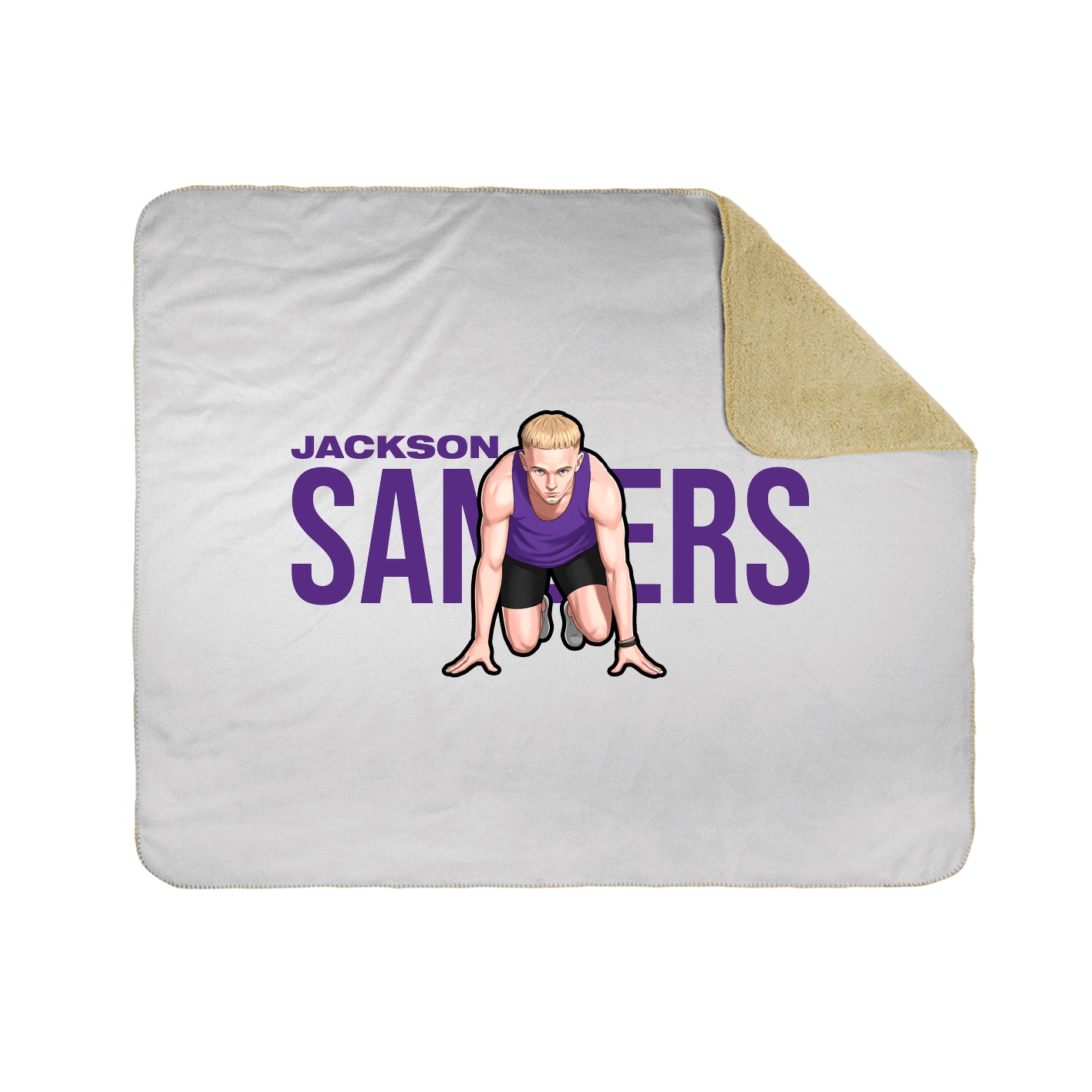 Throw Blanket — Player Name in White