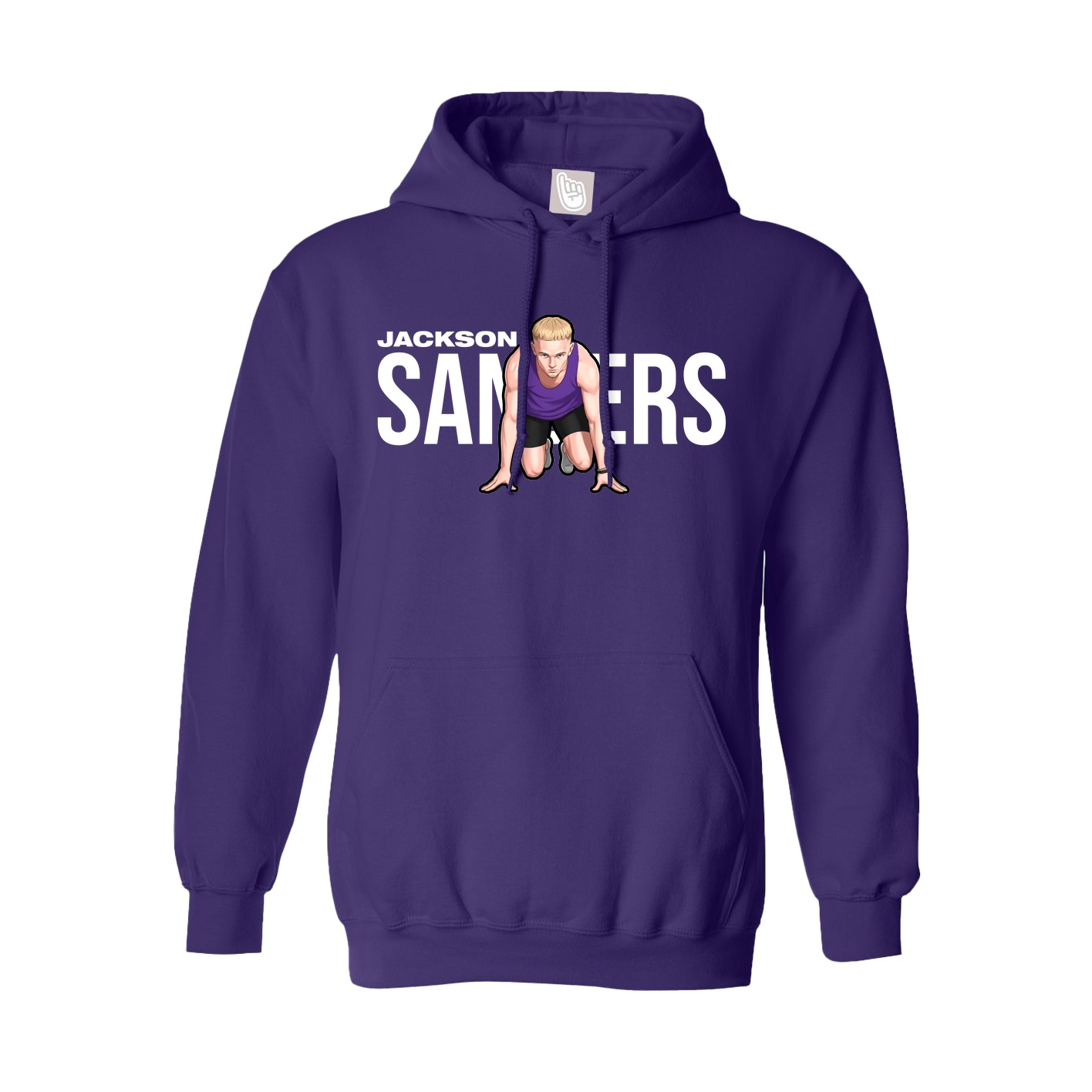 Youth Hoodie — Player Name in Purple