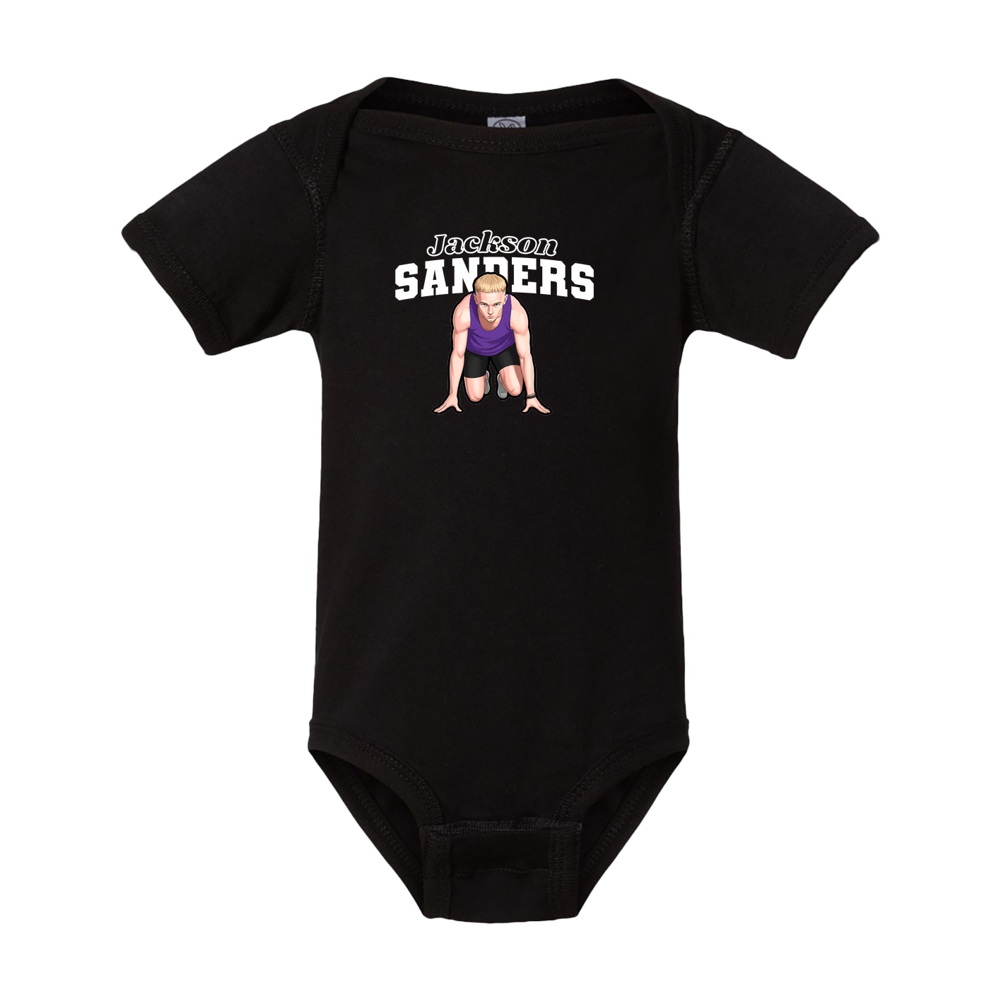 Baby Onesie — Name Arch in Black