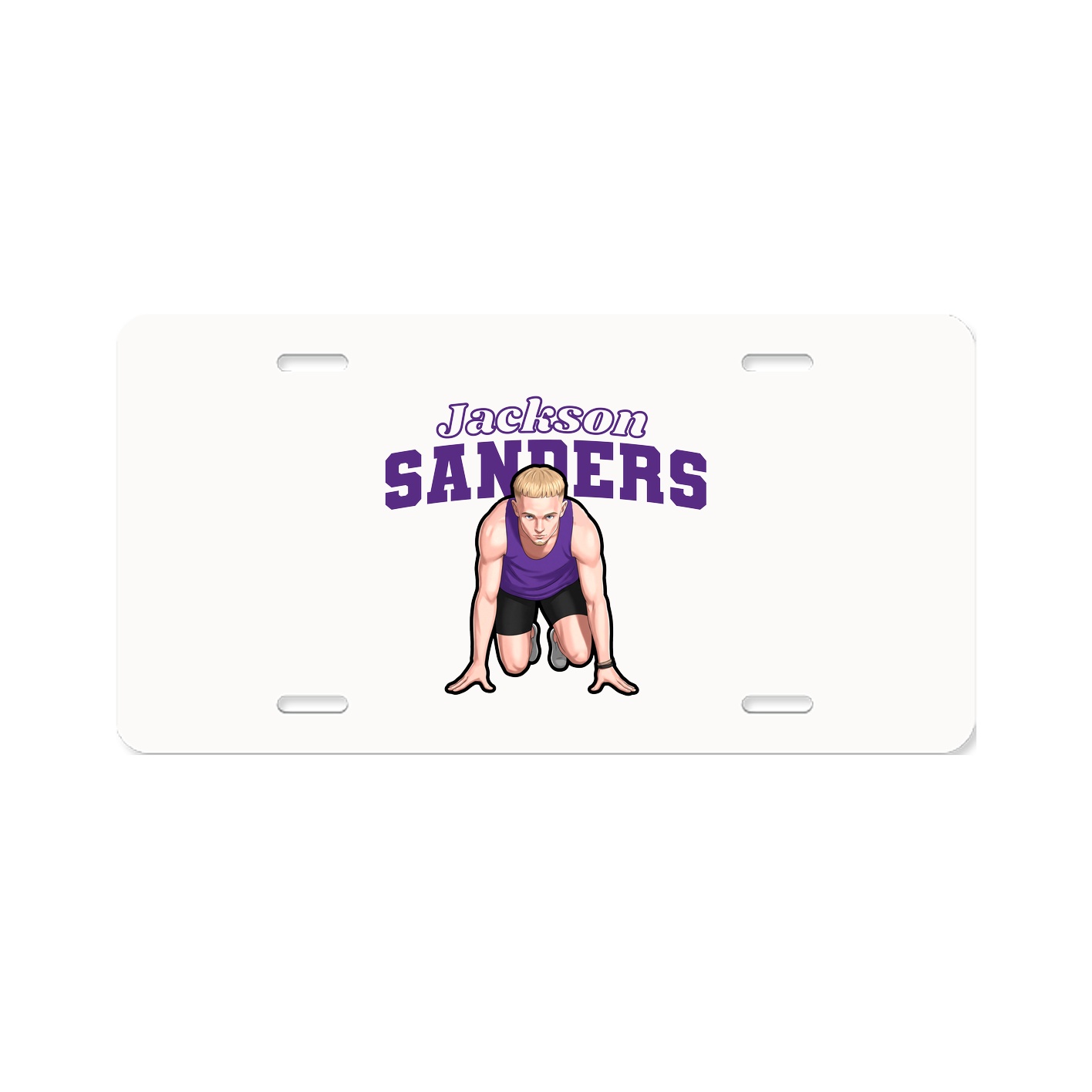 License Plate — Name Arch in Classic