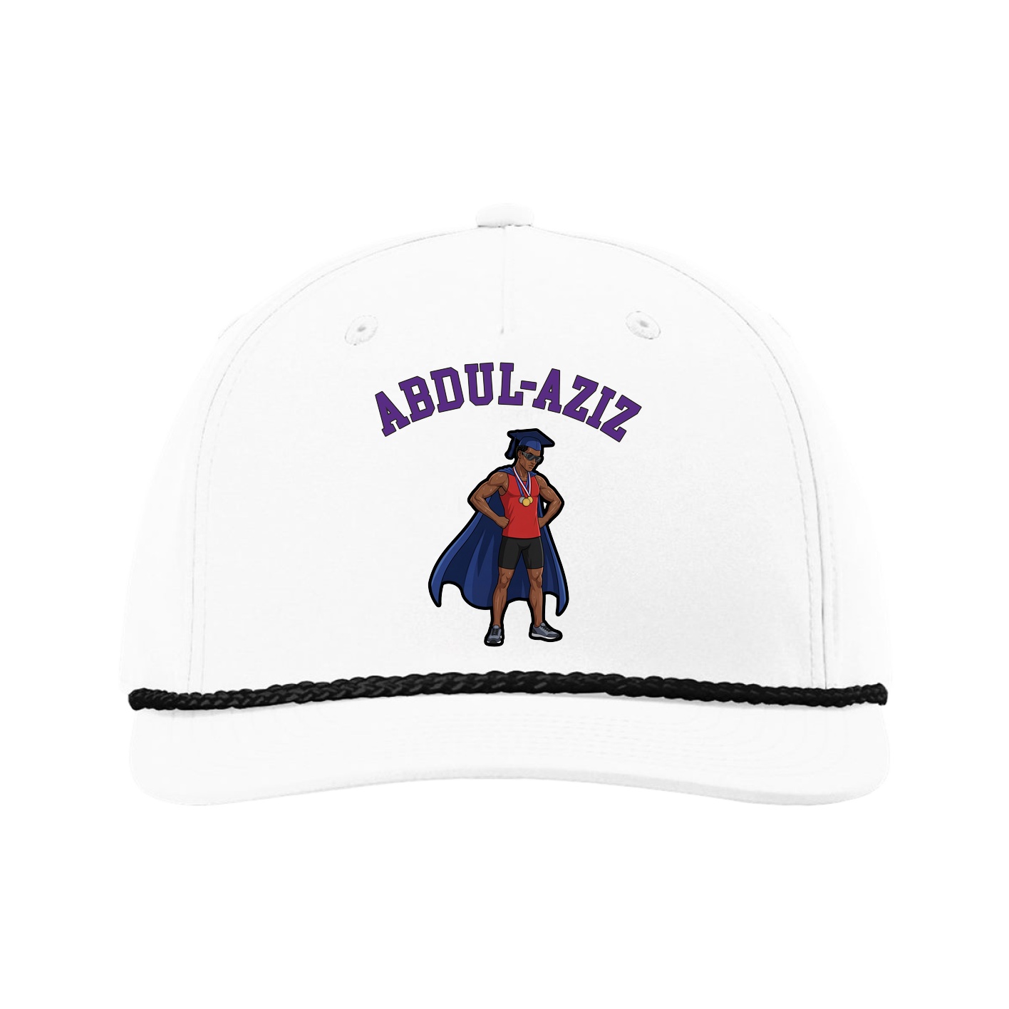 Five-Panel Classic Rope Cap — Shirsey Arch in White