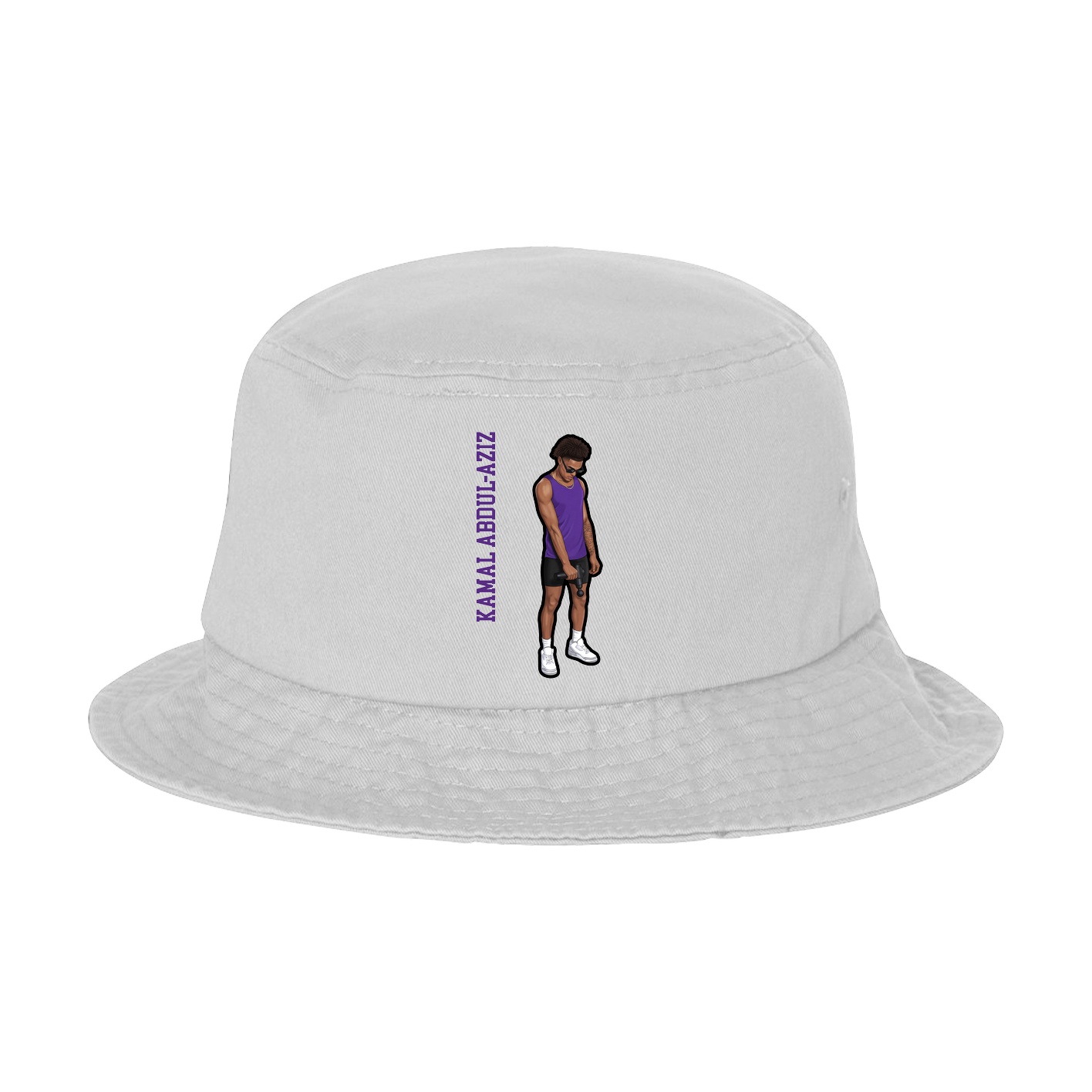 Bucket Cap — Name Vertical in White
