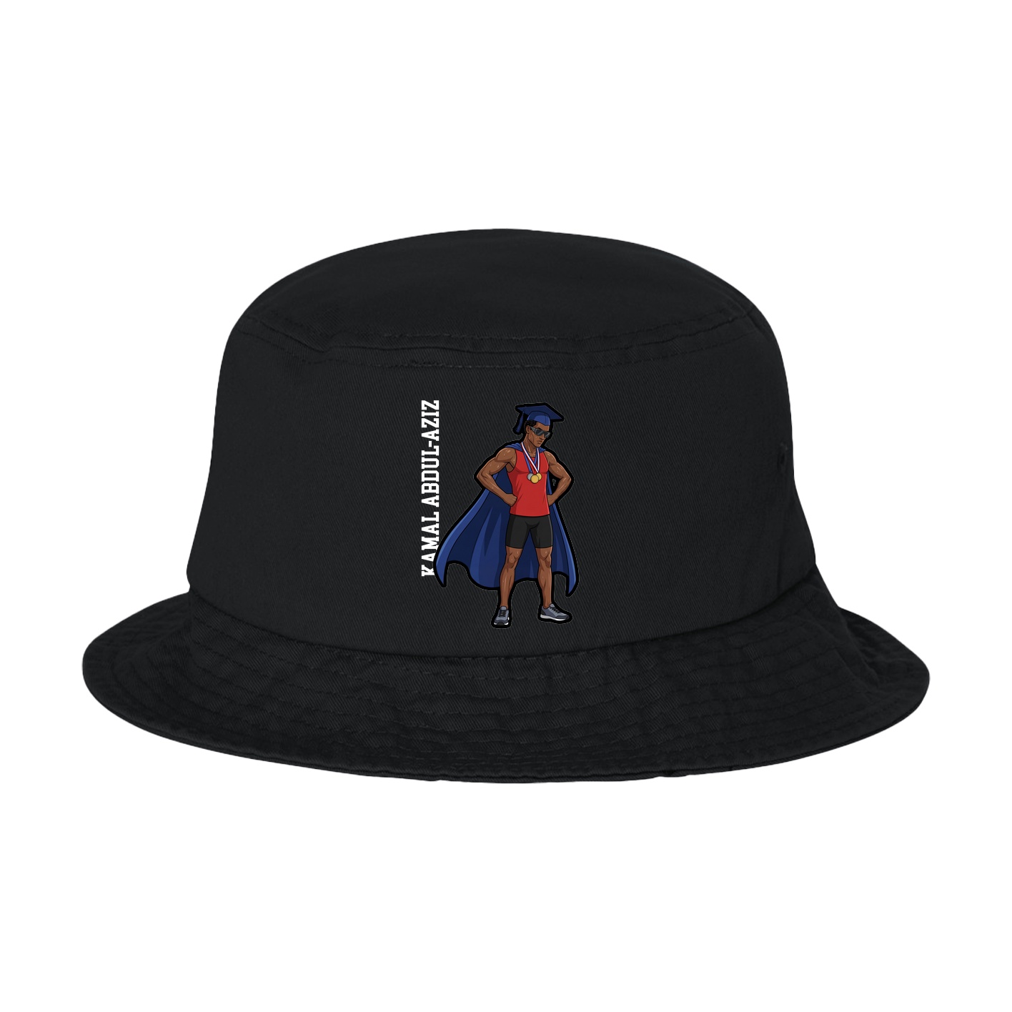 Bucket Cap — Name Vertical in Black