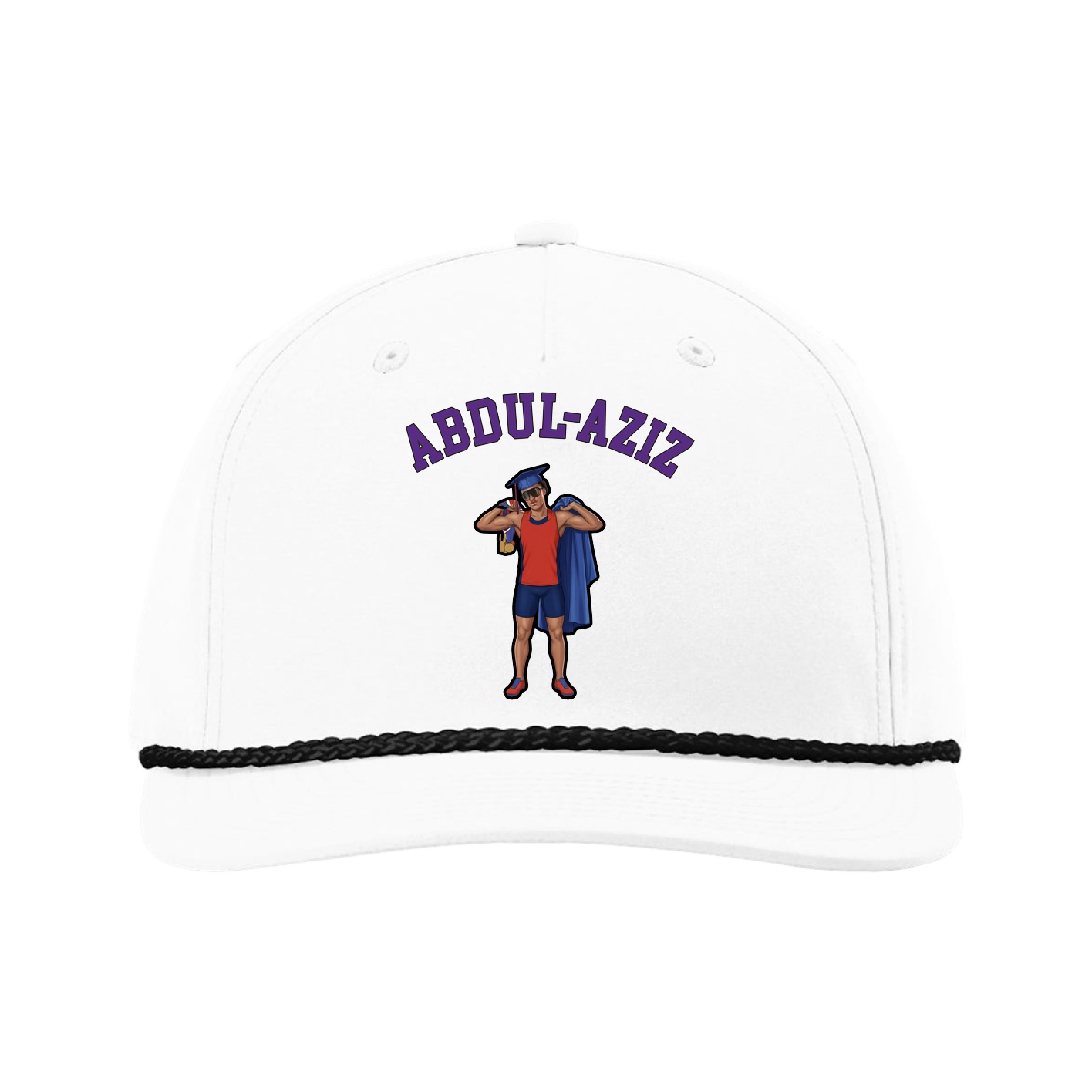 Five-Panel Classic Rope Cap — Shirsey Arch in White