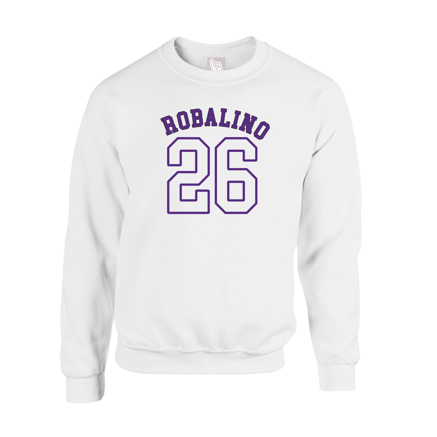 Fleece Crew — Shirsey Arch in White