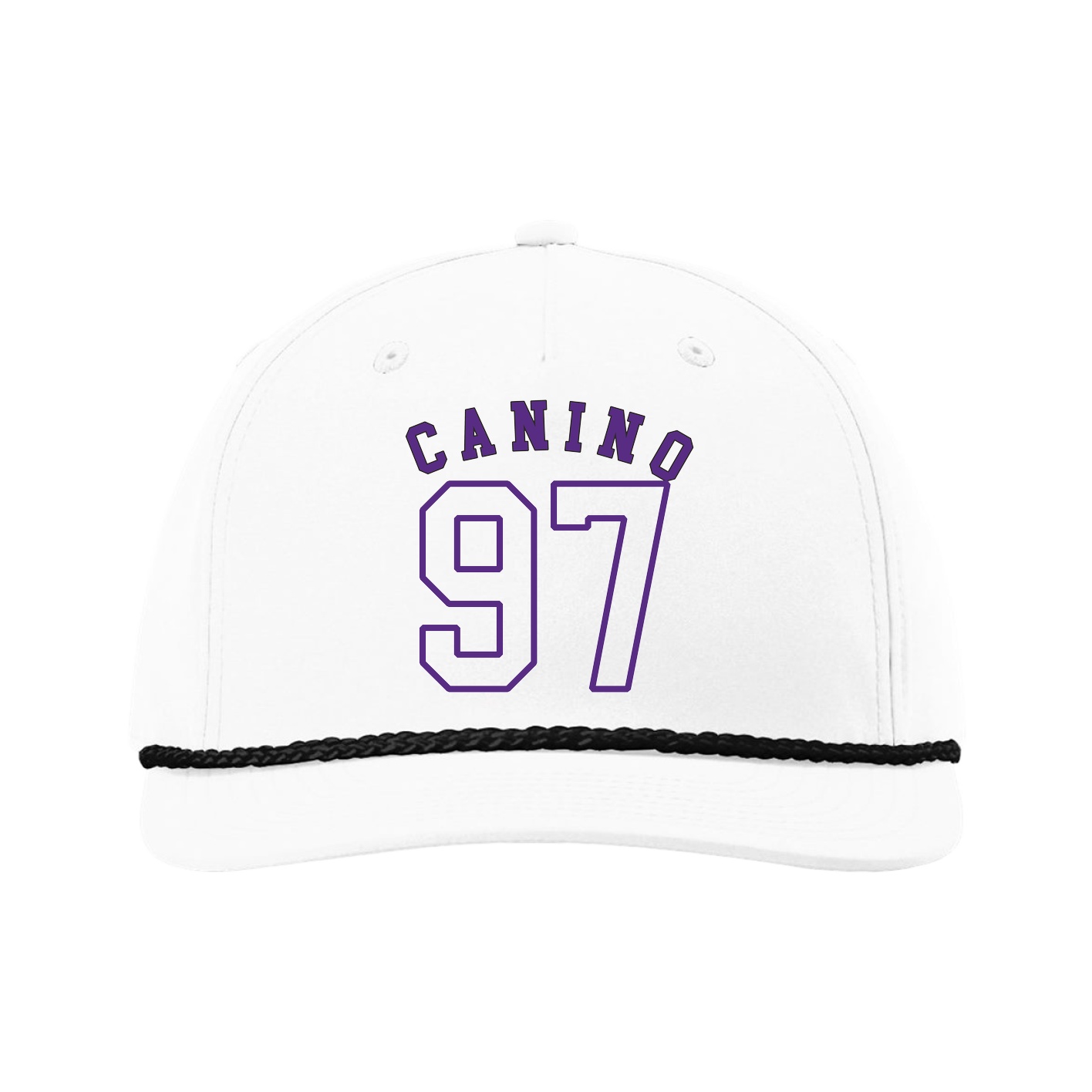 Five-Panel Classic Rope Cap — Shirsey Arch in White