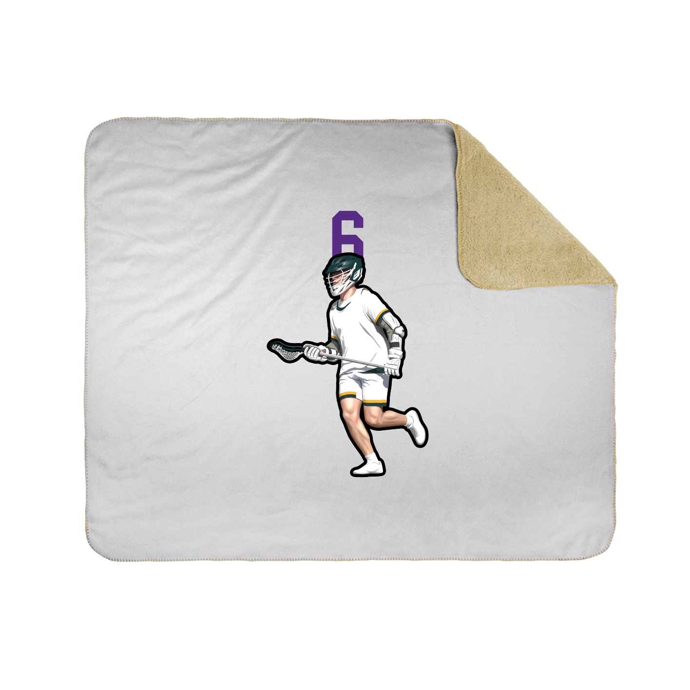 Throw Blanket — Number Top in White