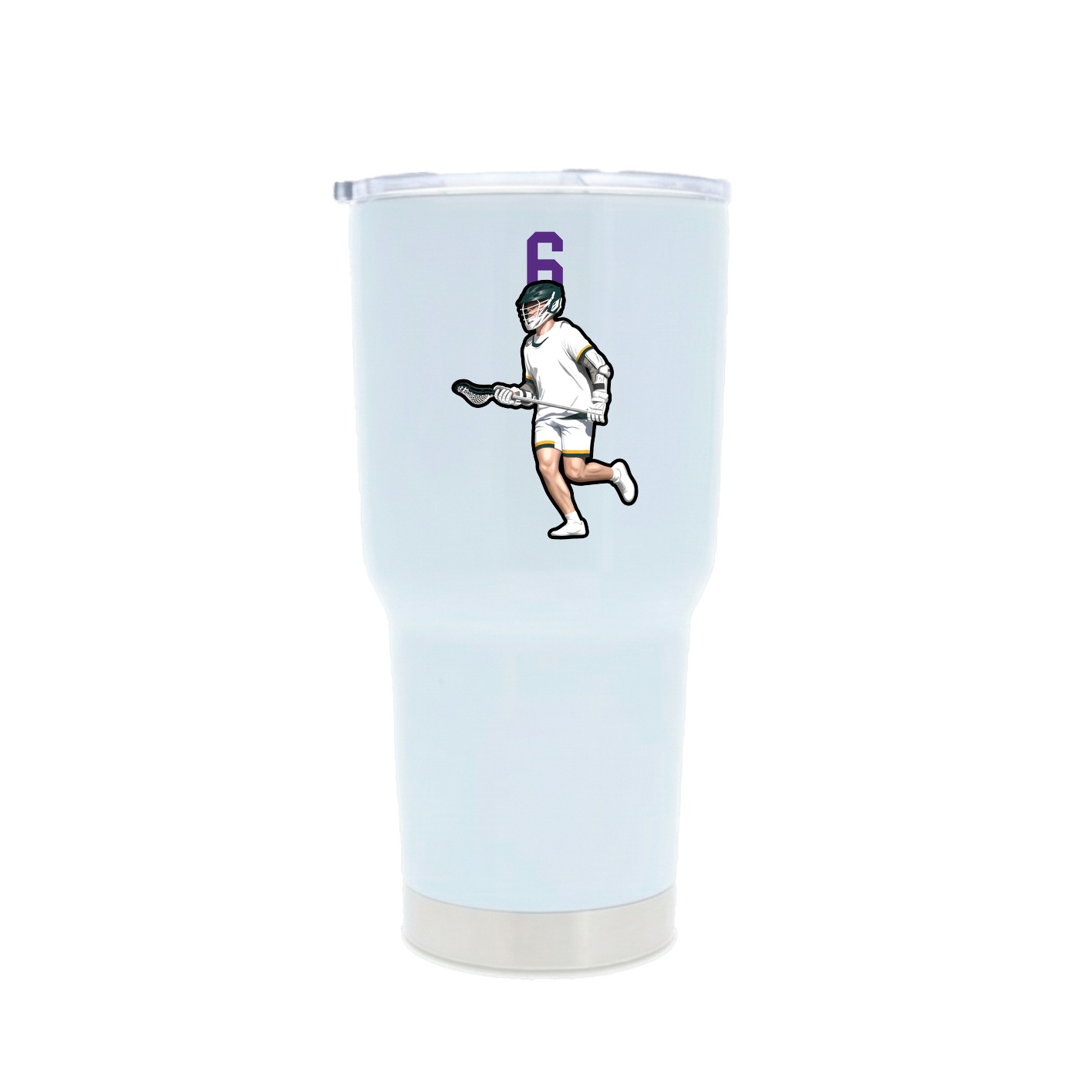30oz Stainless Steel Tumbler — Number Top in White