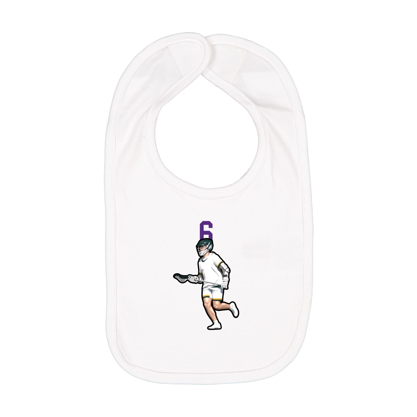 Infant Bib — Number Top in White