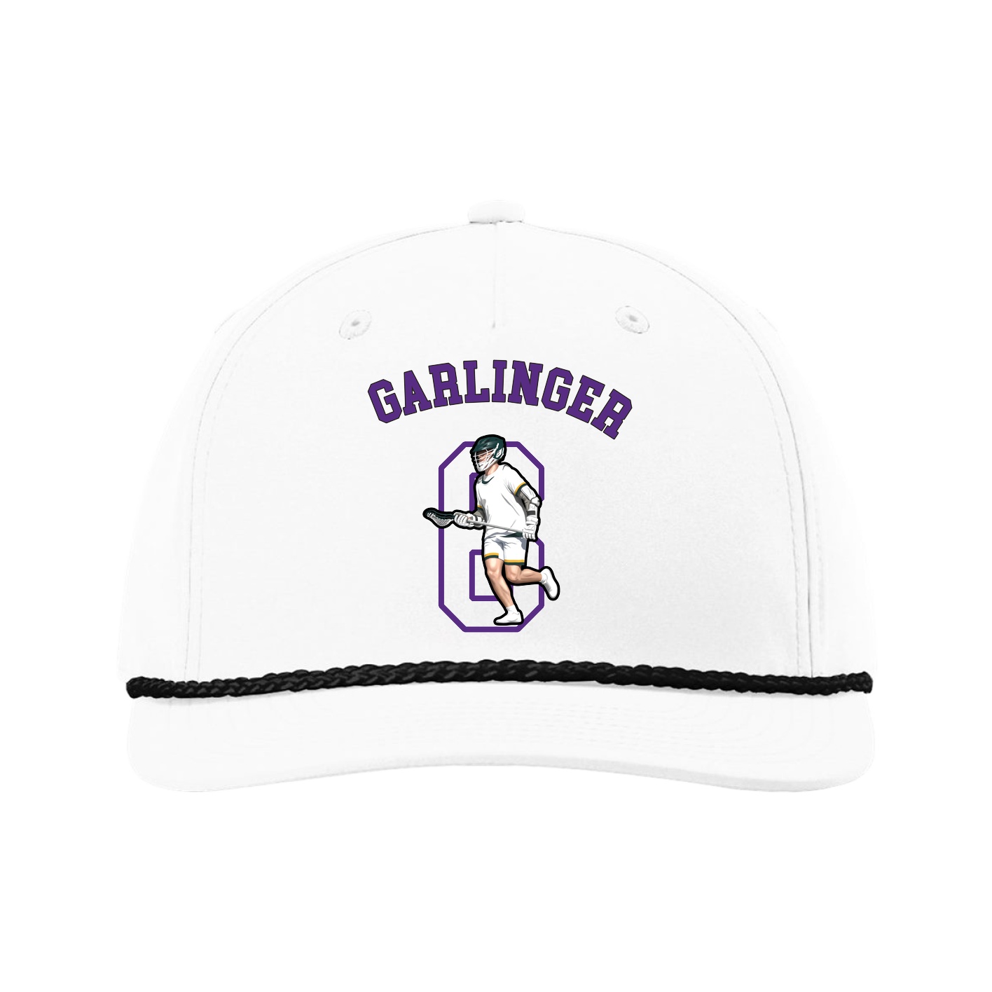 Five-Panel Classic Rope Cap — Shirsey Arch in White