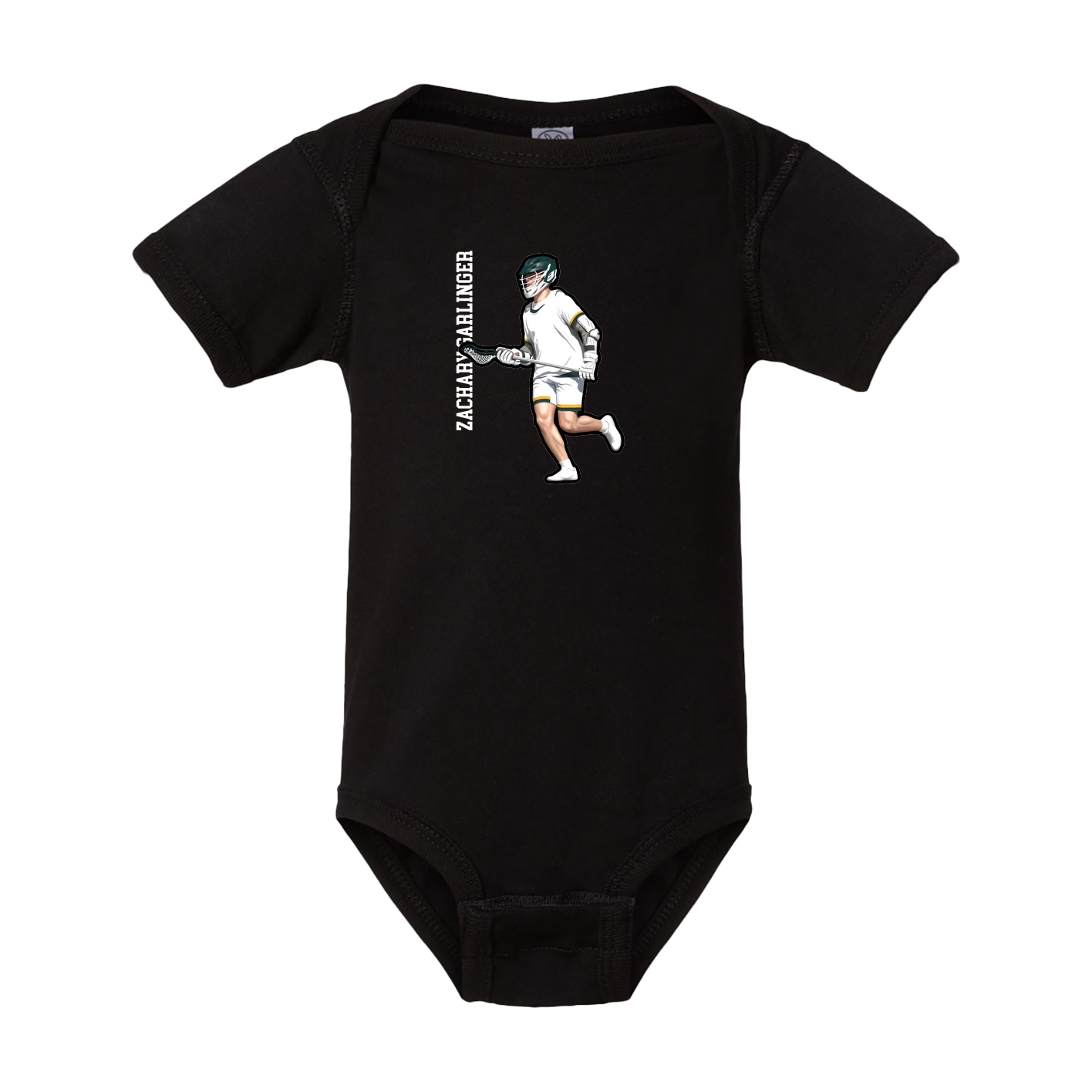 Baby Onesie — Name Vertical in Black
