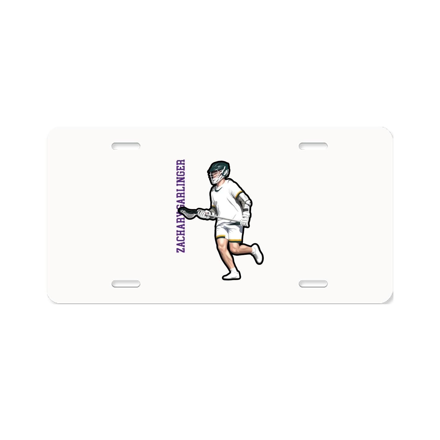 License Plate — Name Vertical in Classic