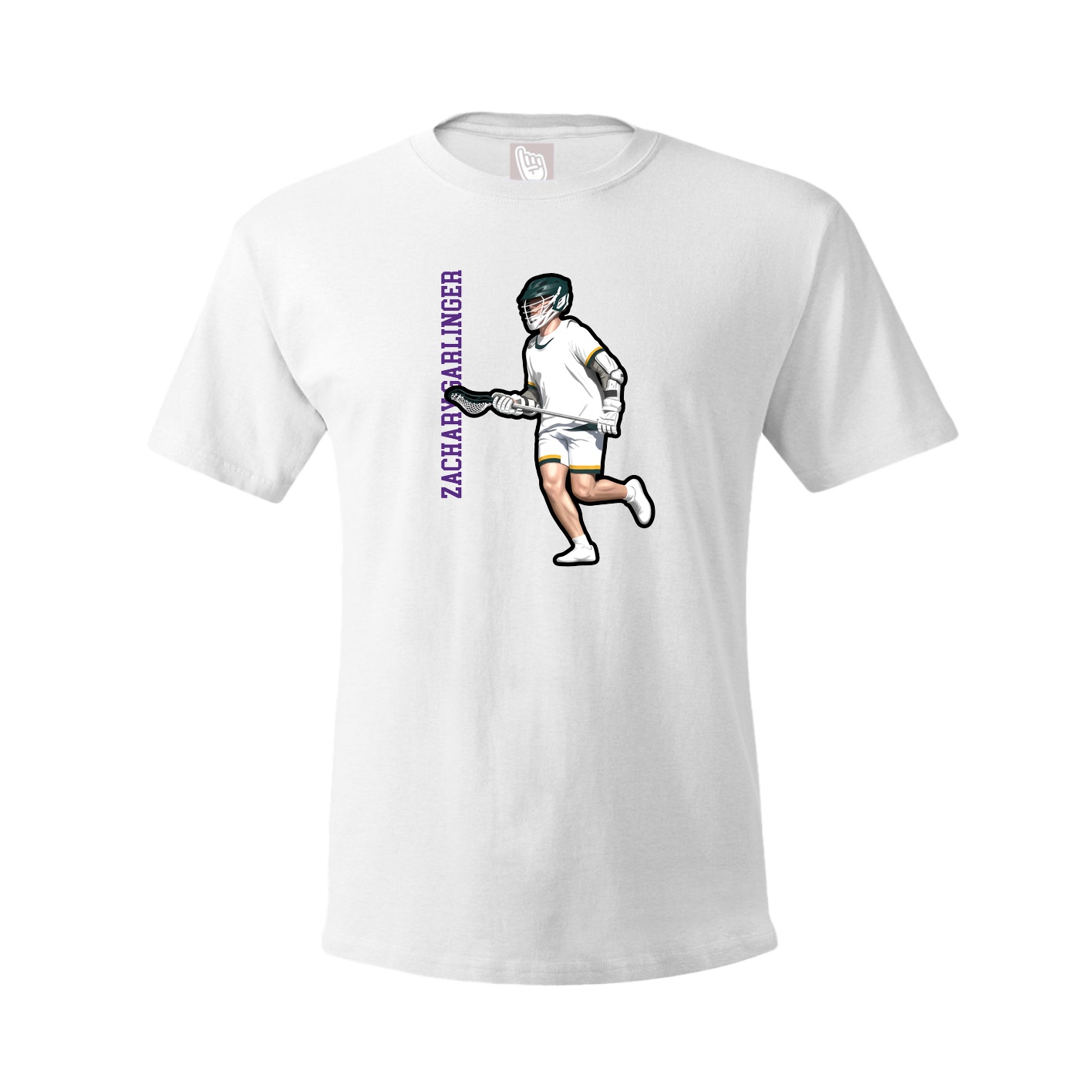 Tee — Name Vertical in White