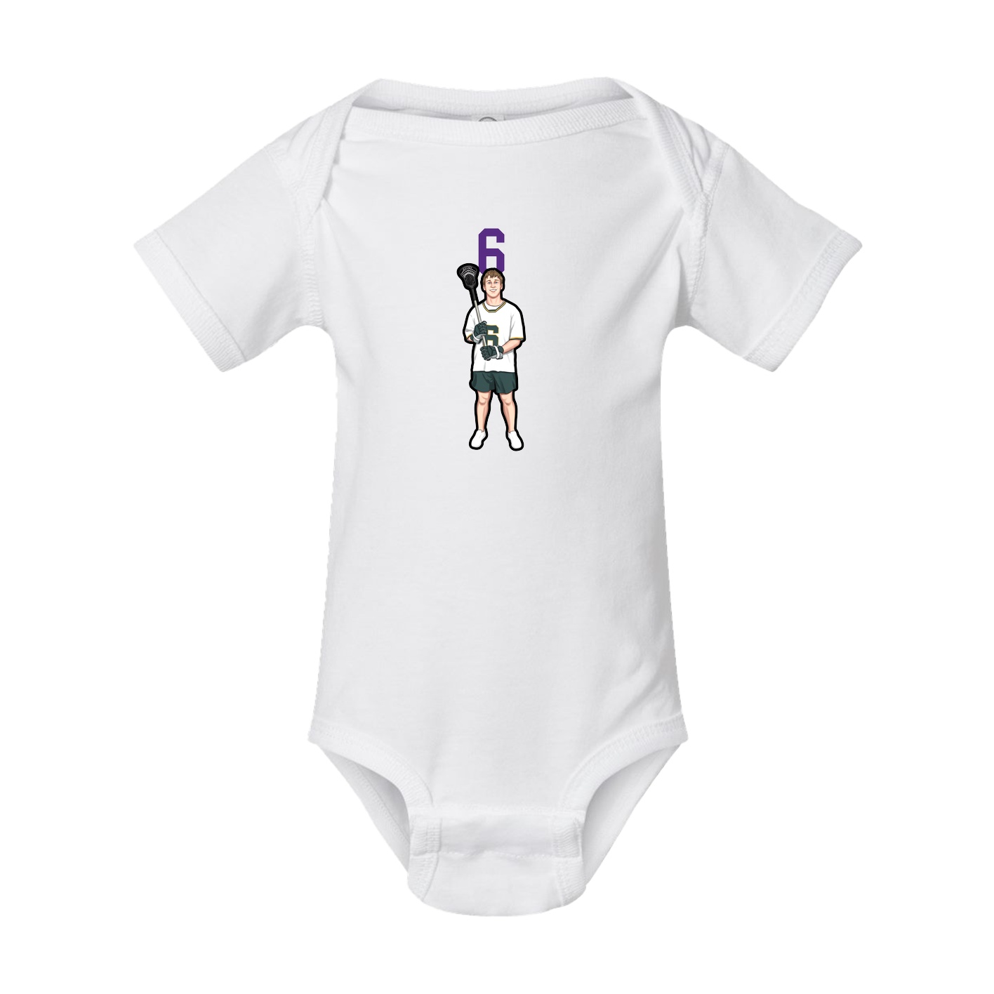 Baby Onesie — Number Top in White
