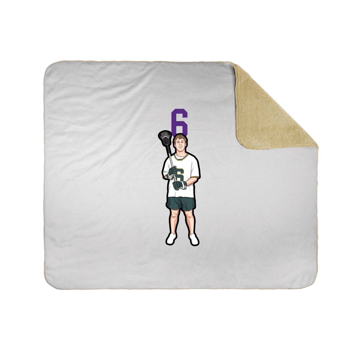 Throw Blanket — Number Top in White
