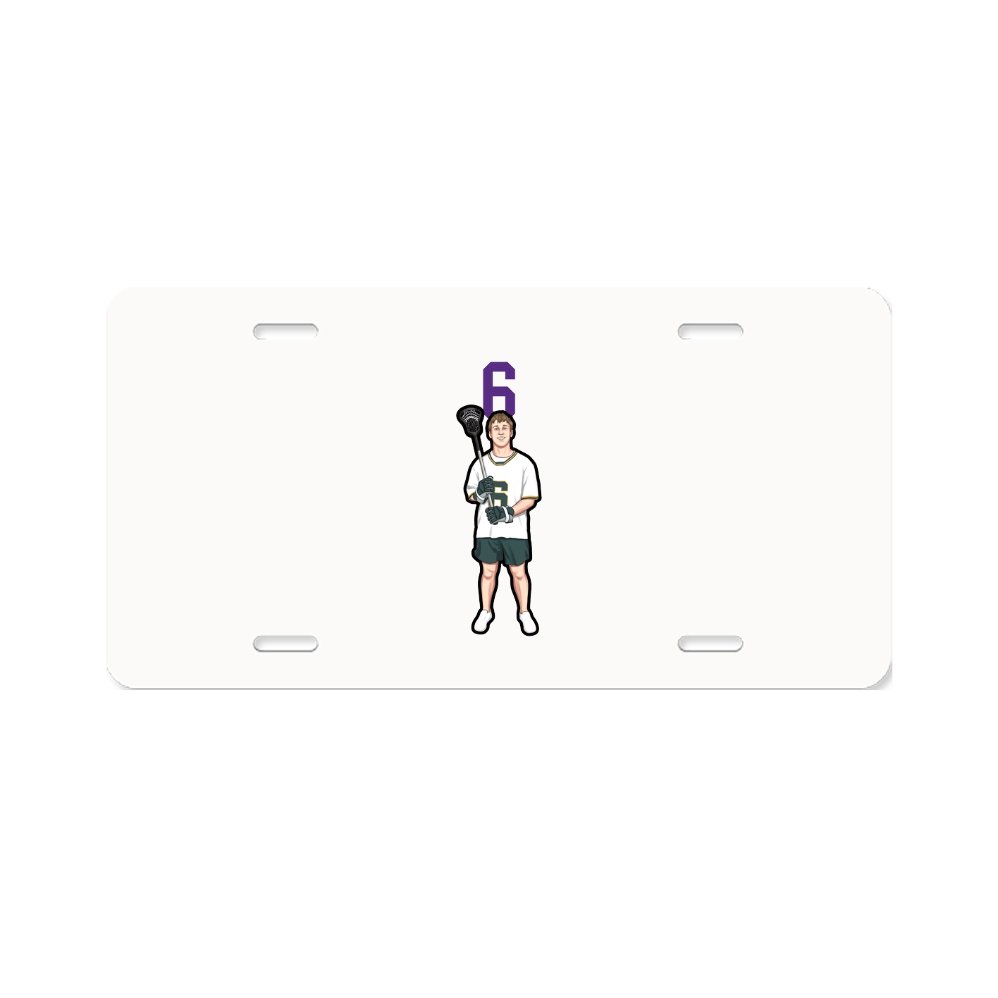 License Plate — Number Top in Classic