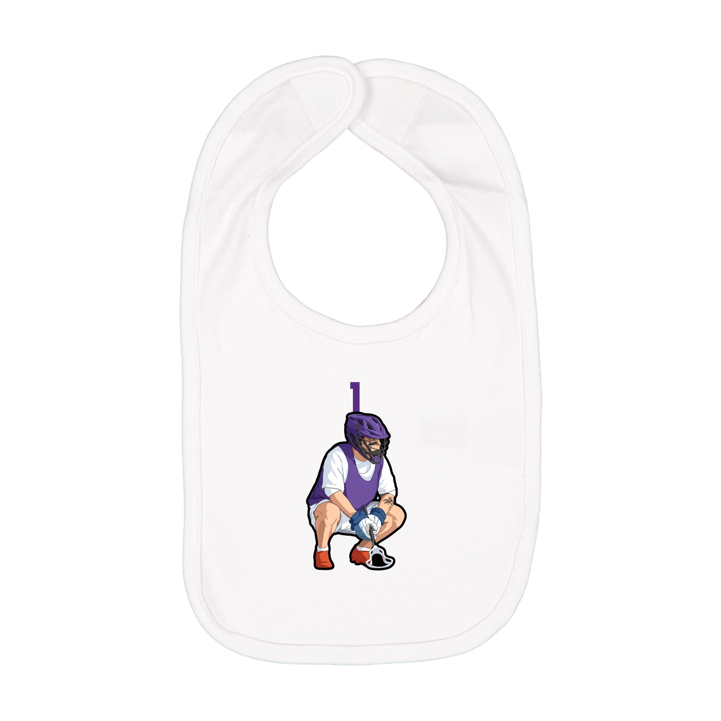 Infant Bib — Number Top in White