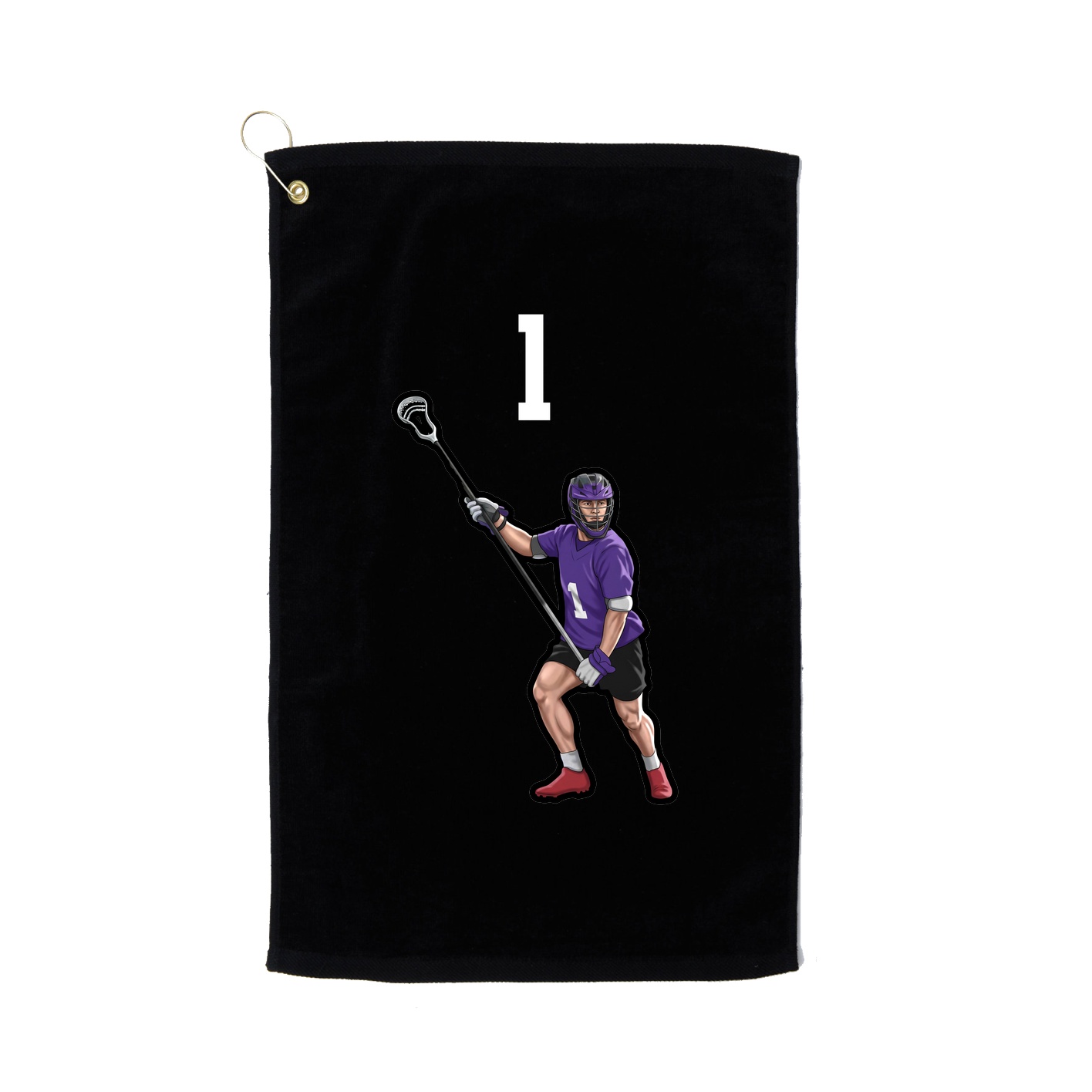 Golf Towel — Number Top in Black
