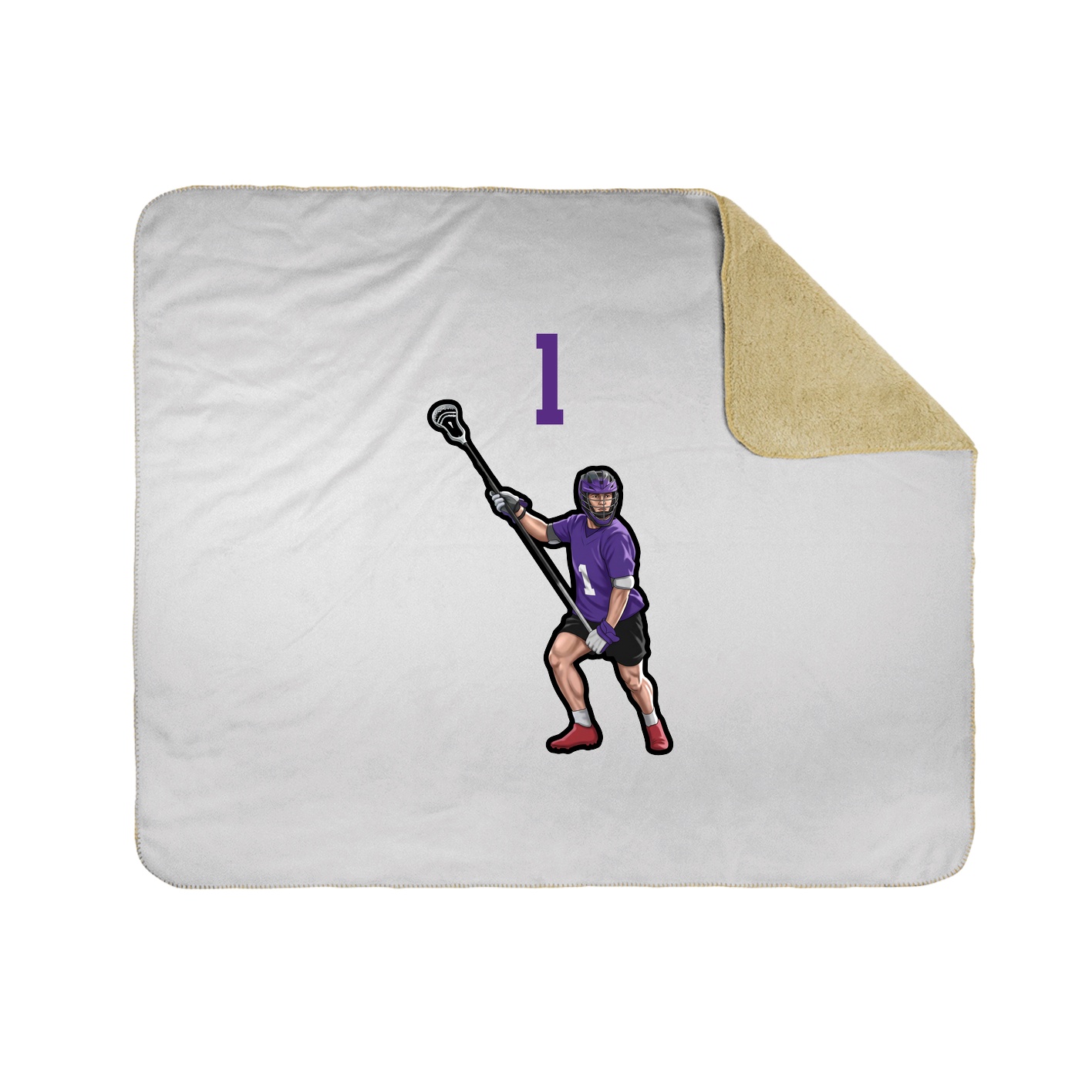 Throw Blanket — Number Top in White