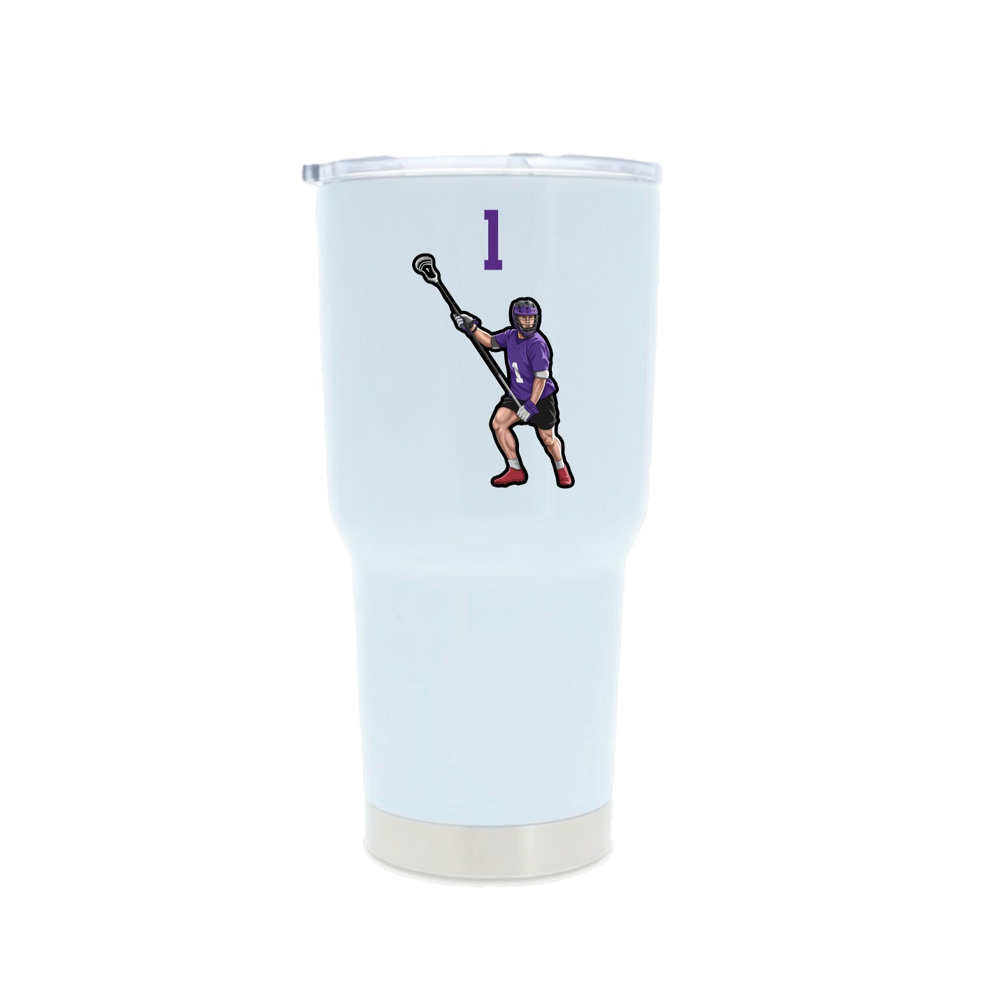 30oz Stainless Steel Tumbler — Number Top in White