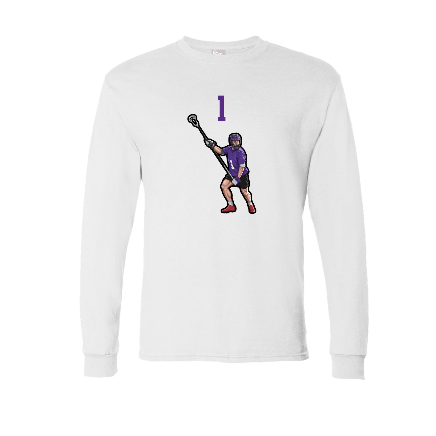 Long Sleeve Tee — Number Top in White
