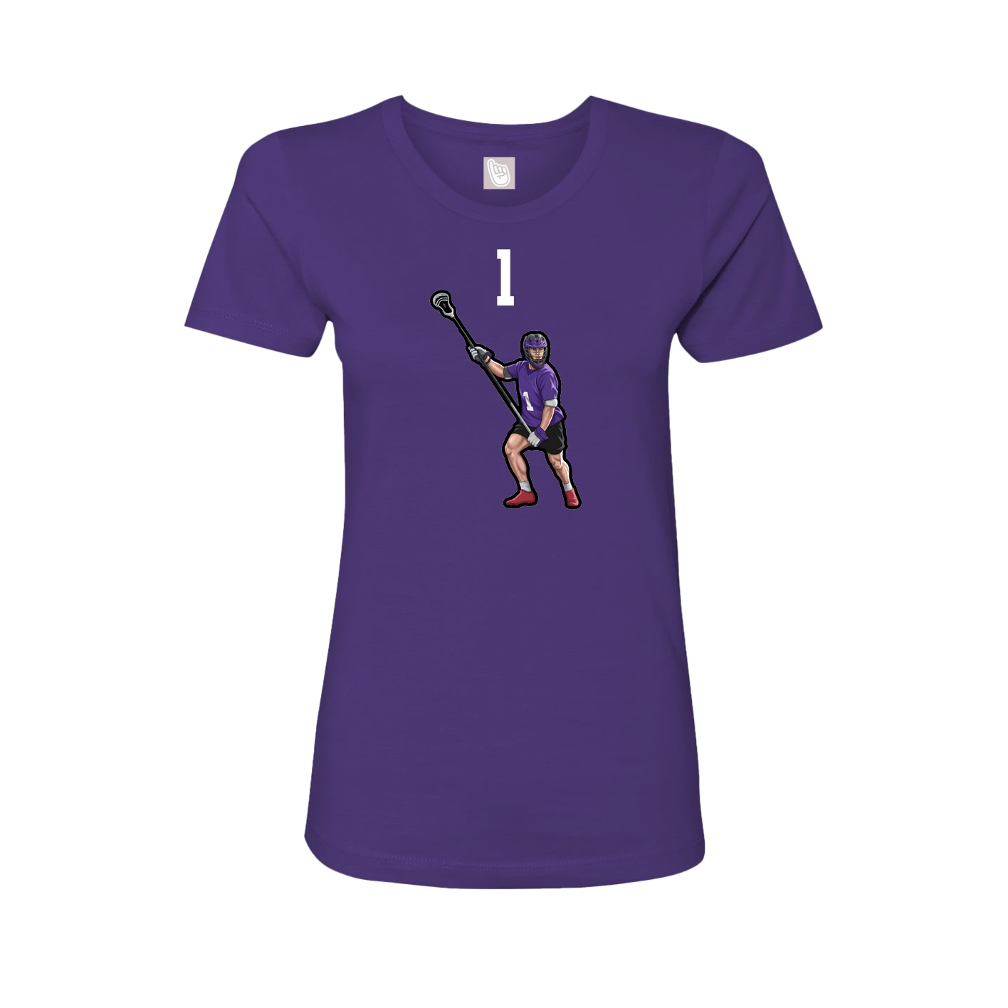 Fitted Women's Tee — Number Top in Purple