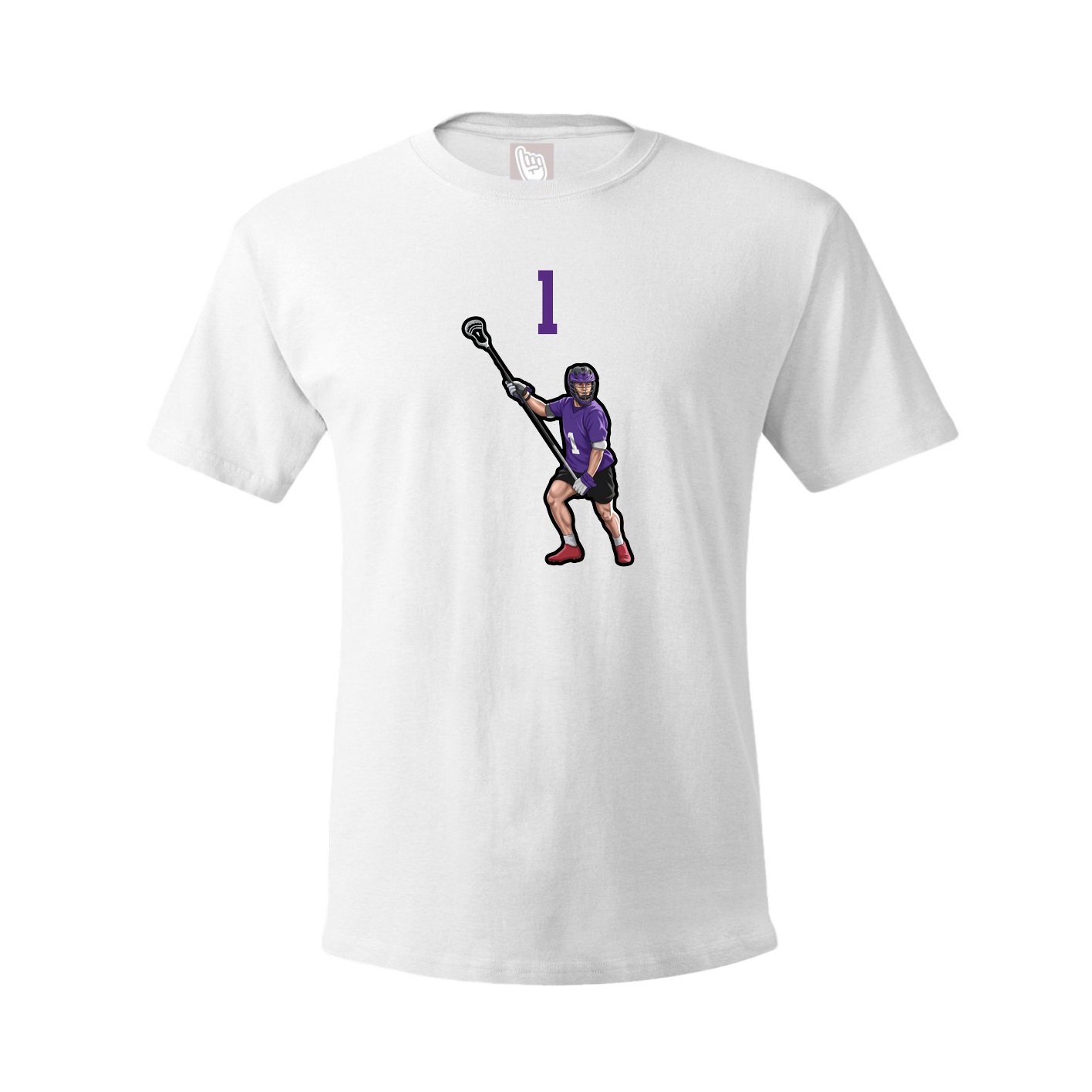 Youth Tee — Number Top in White