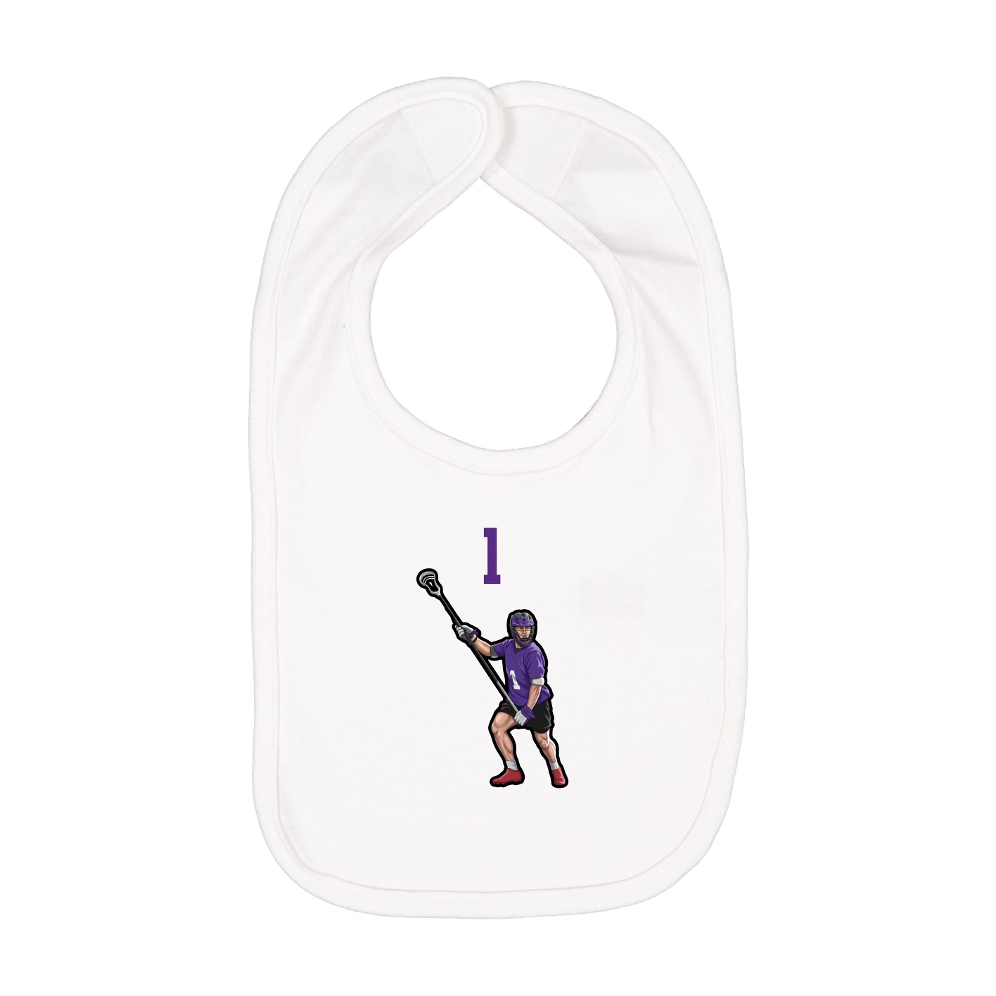 Infant Bib — Number Top in White