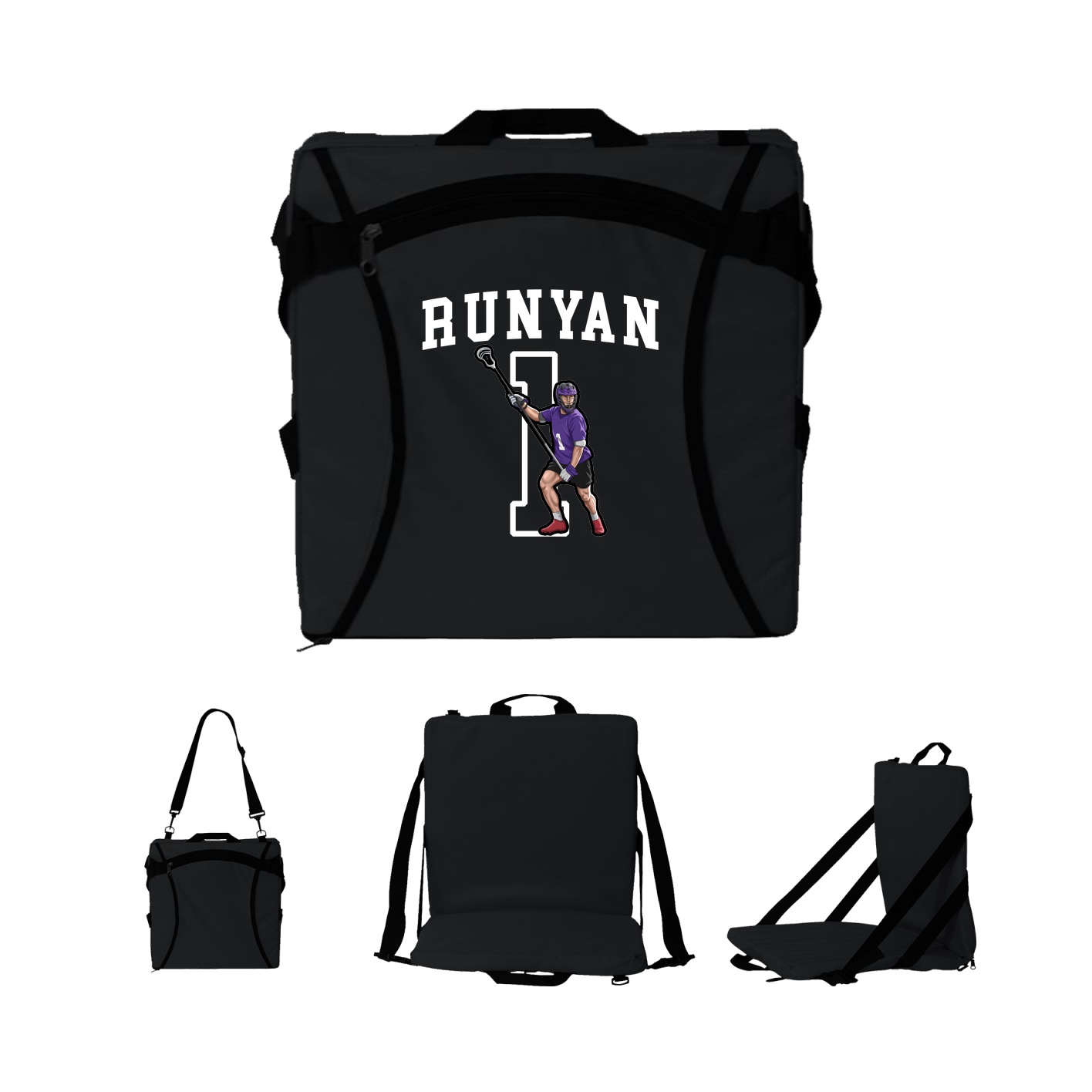 Folding Stadium Seat — Shirsey in Black