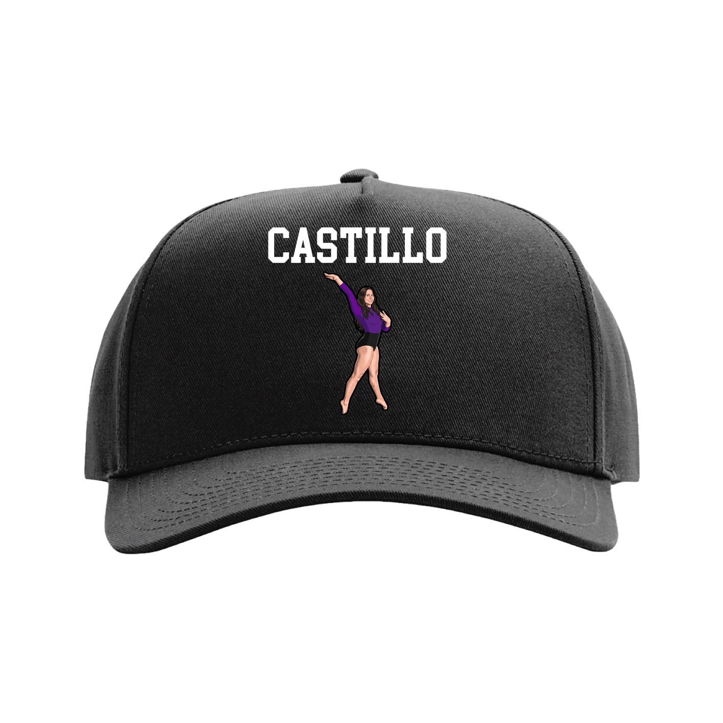 Full Fabric Five-Panel Champ Cap — Shirsey in Black