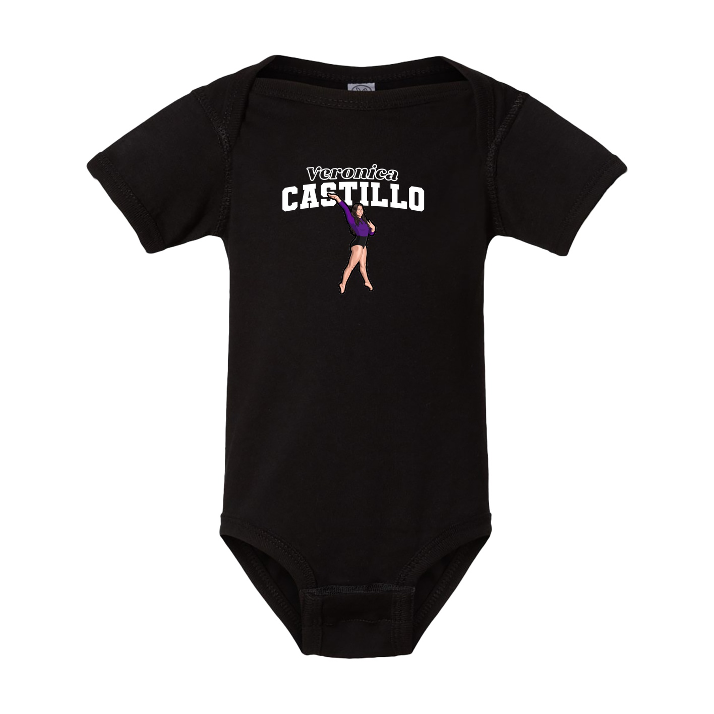 Baby Onesie — Name Arch in Black
