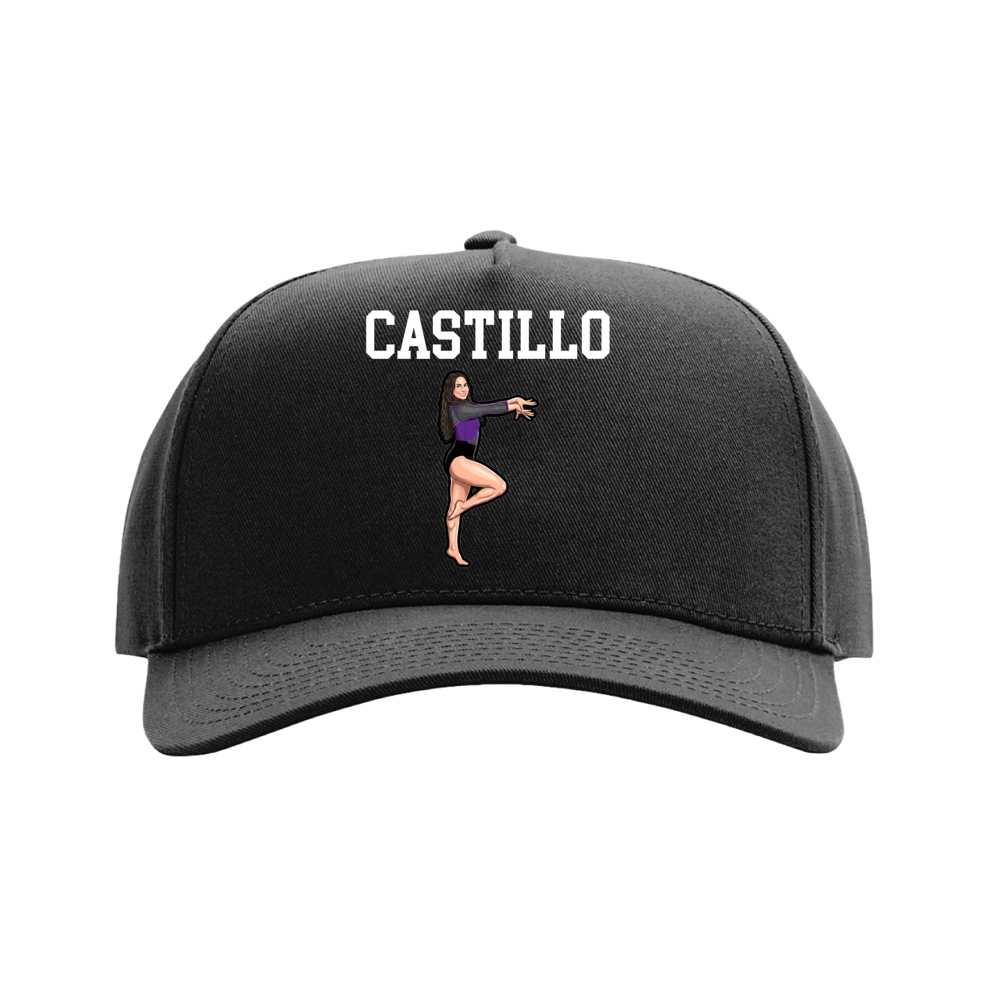 Full Fabric Five-Panel Champ Cap — Shirsey in Black