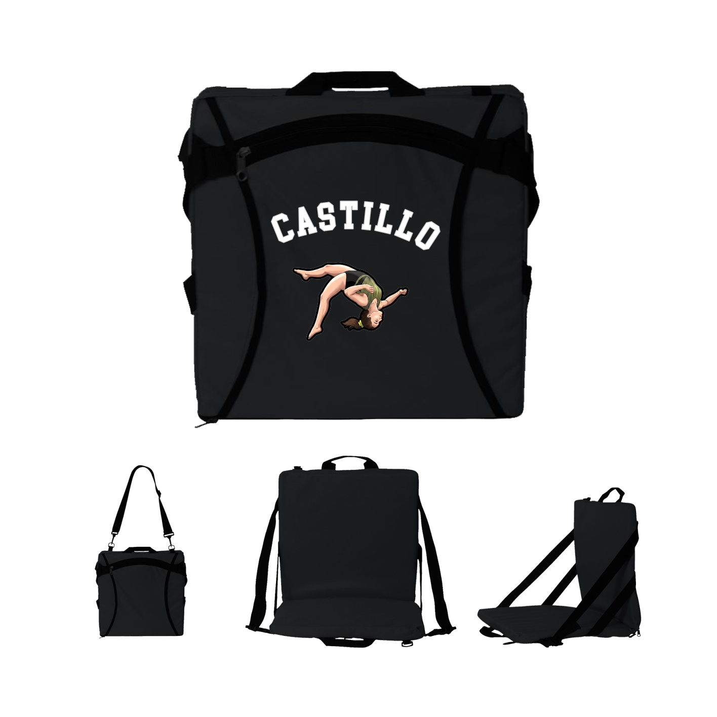 Folding Stadium Seat — Shirsey Arch in Black