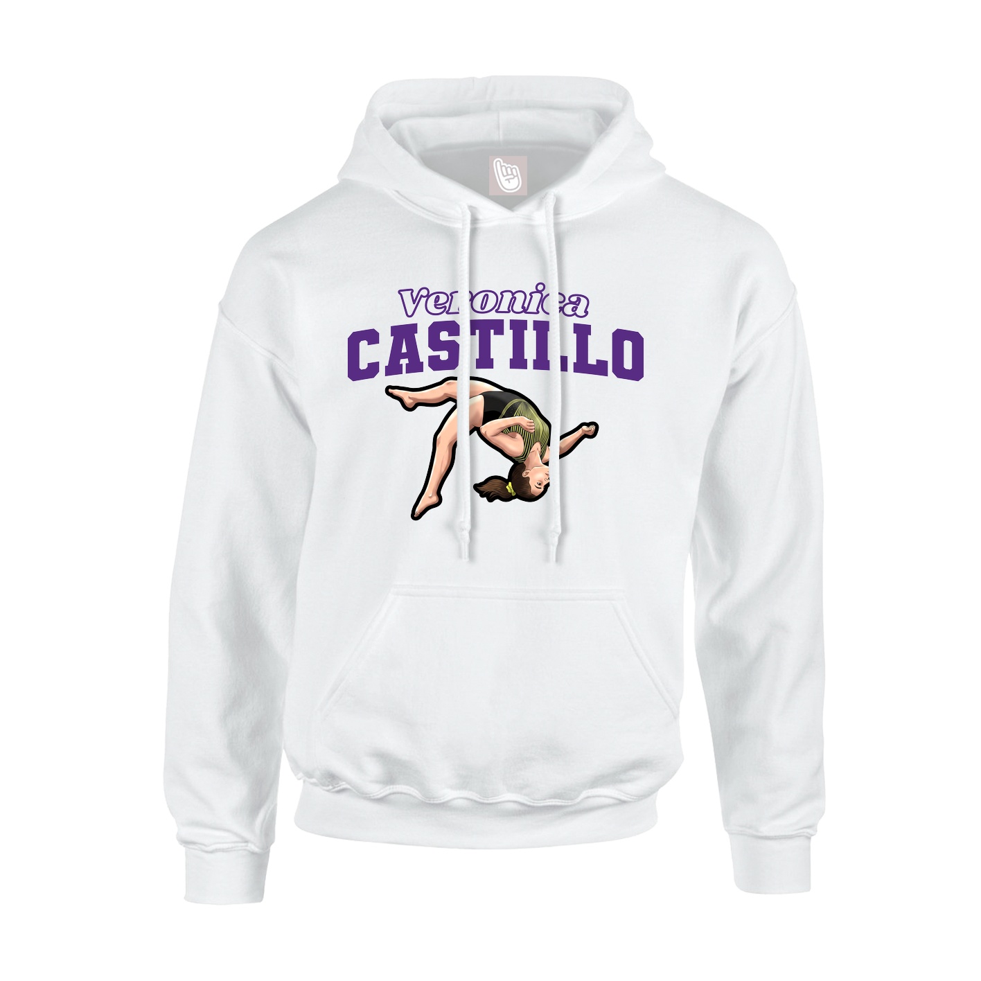 Hoodie — Name Arch in White