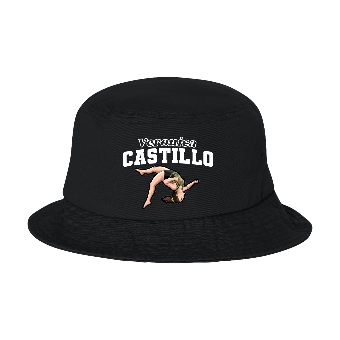 Bucket Cap — Name Arch in Black