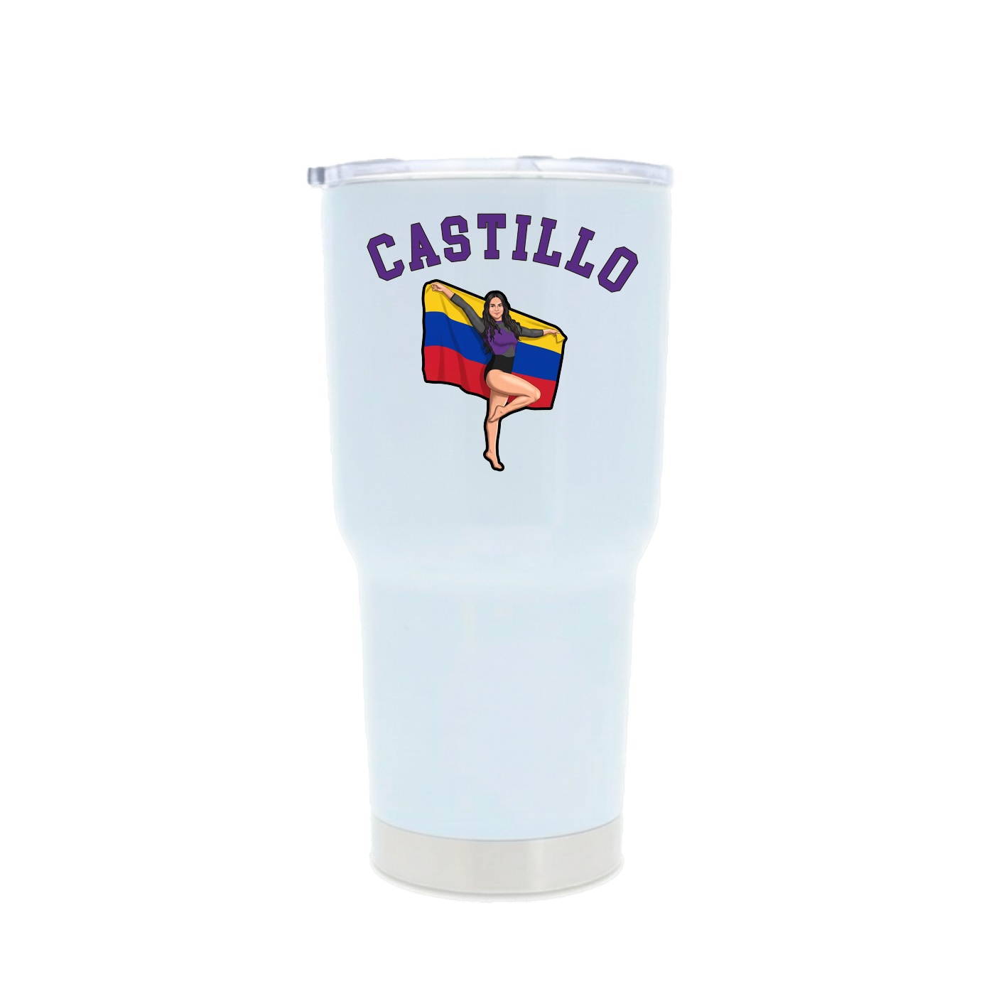 30oz Stainless Steel Tumbler — Shirsey Arch in White
