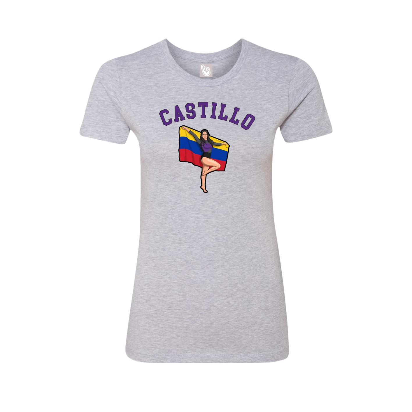 Fitted Women's Tee — Shirsey Arch in Grey
