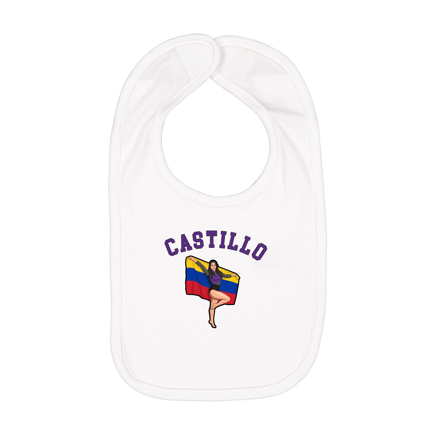Infant Bib — Shirsey Arch in White