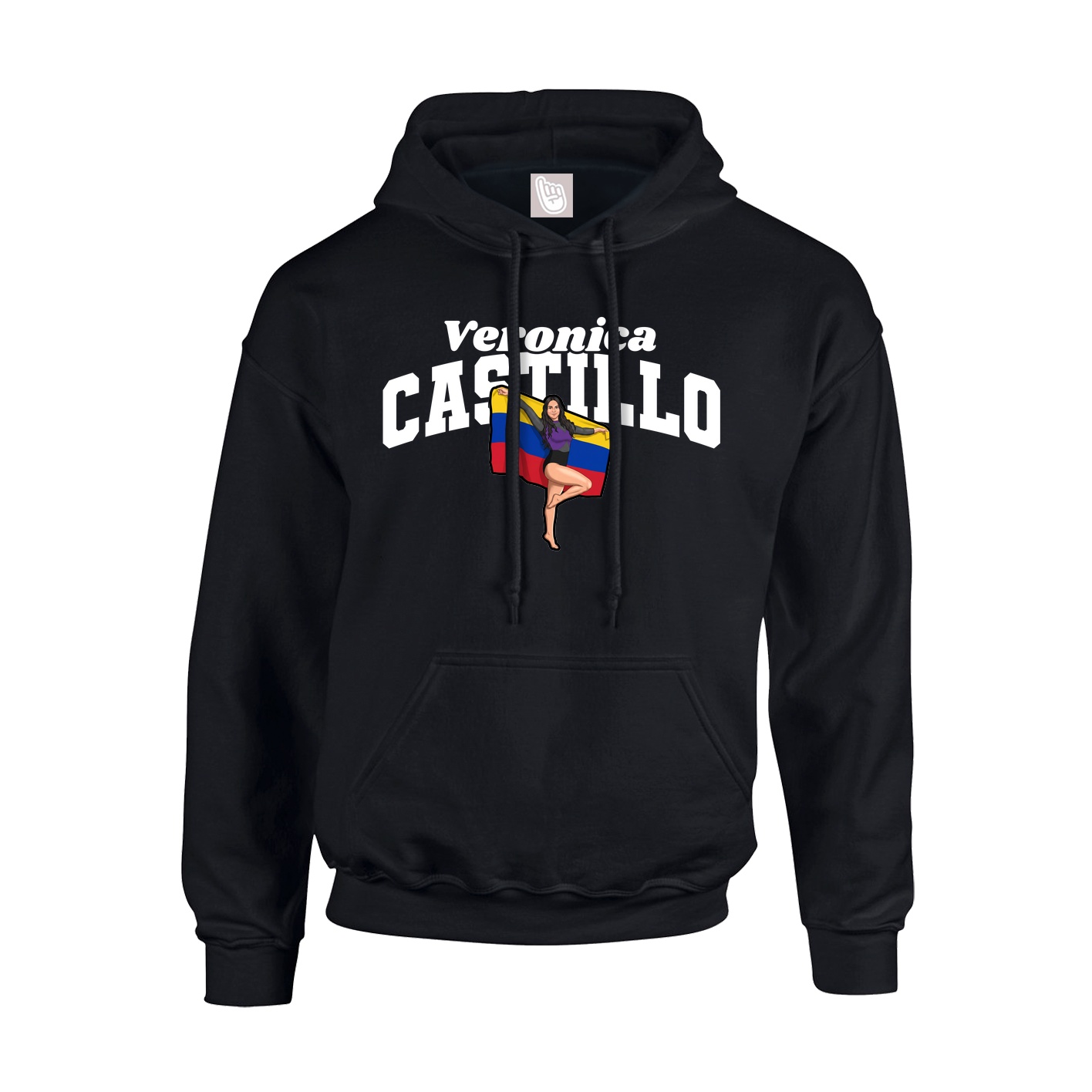 Youth Hoodie — Signature Arch in Black