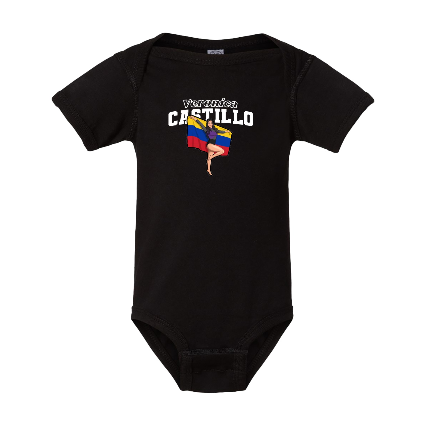 Baby Onesie — Name Arch in Black