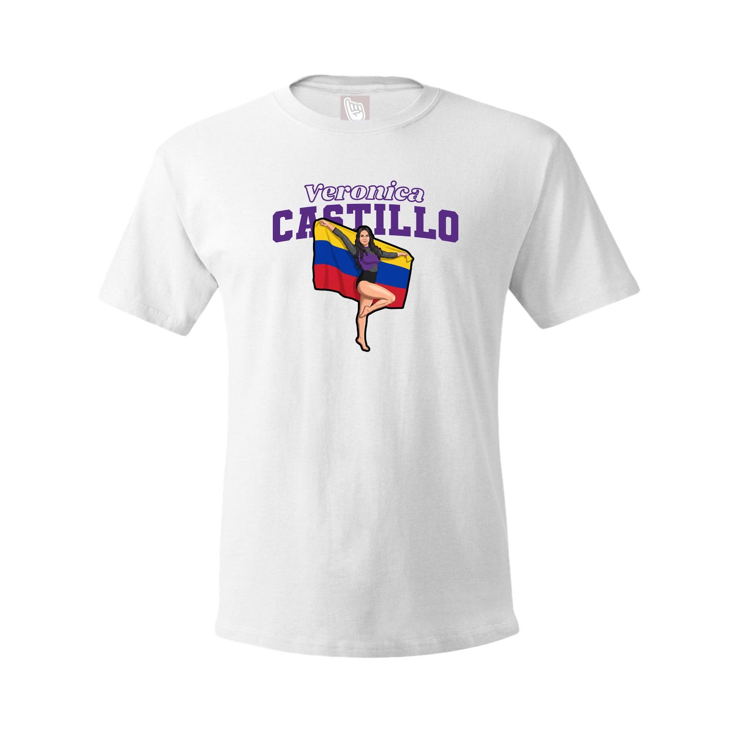 Youth Tee — Name Arch in White