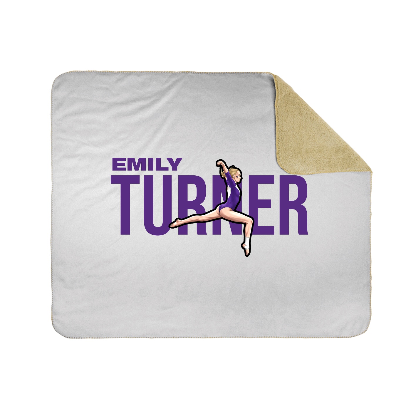 Throw Blanket — Player Name in White