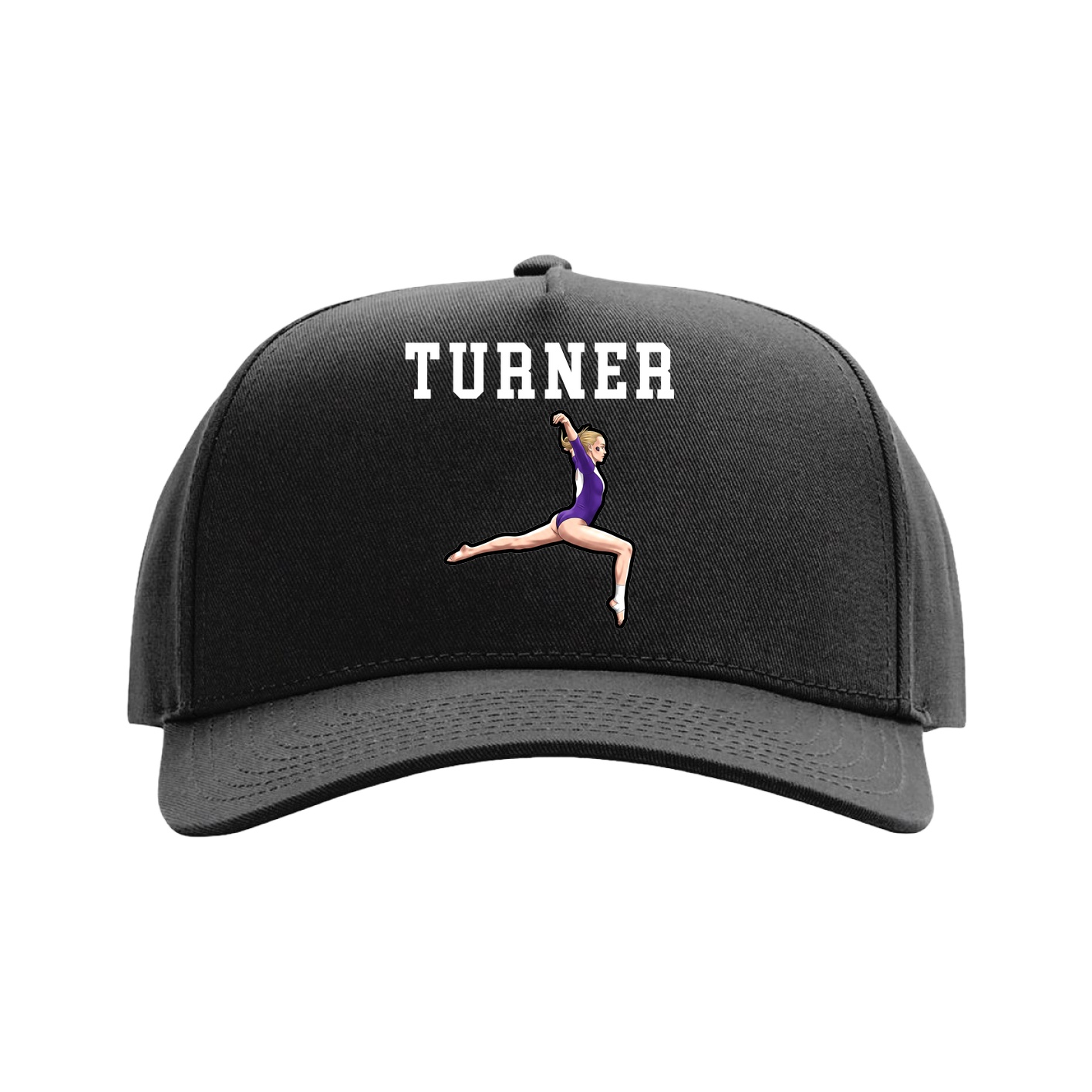 Full Fabric Five-Panel Champ Cap — Shirsey in Black