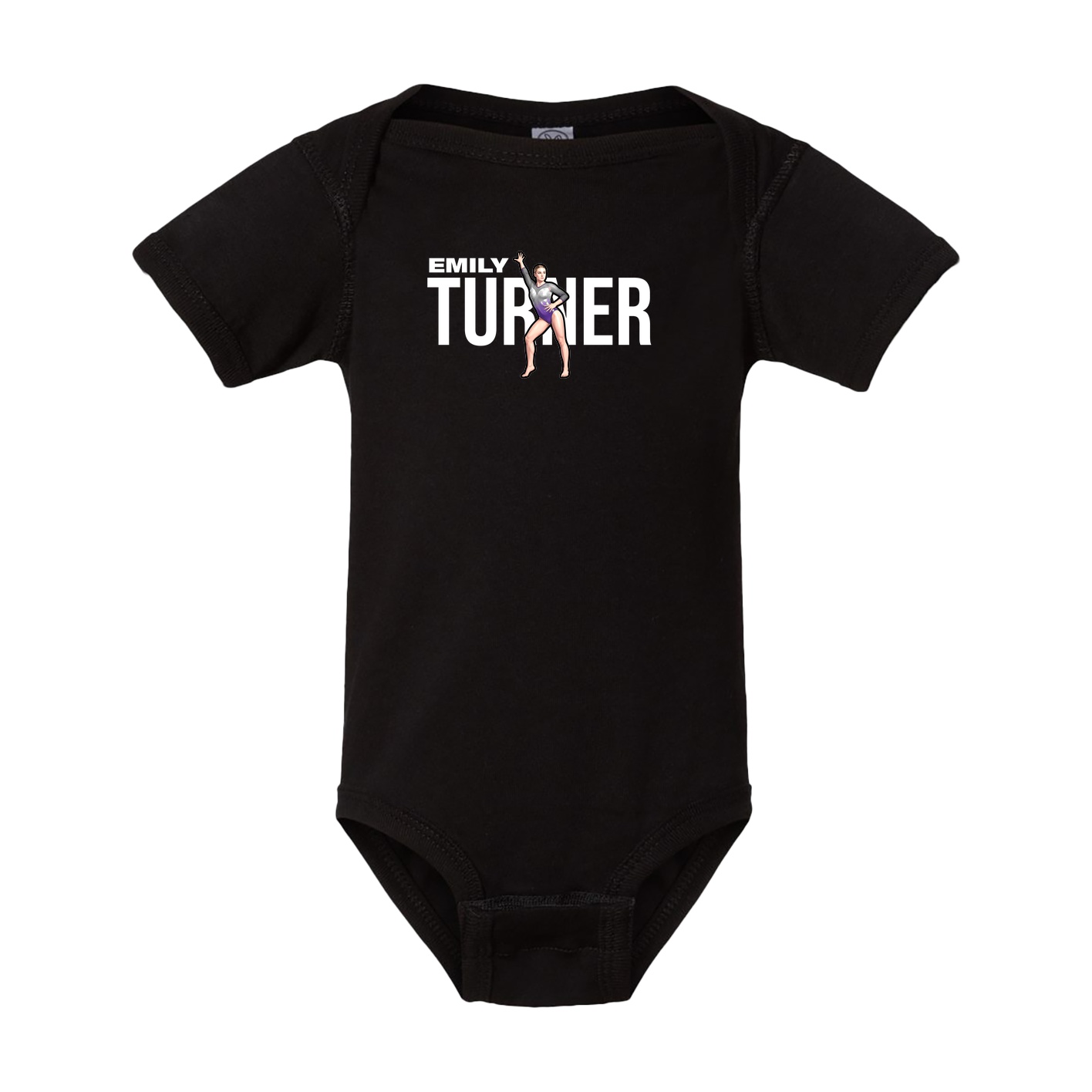 Baby Onesie — Player Name in Black