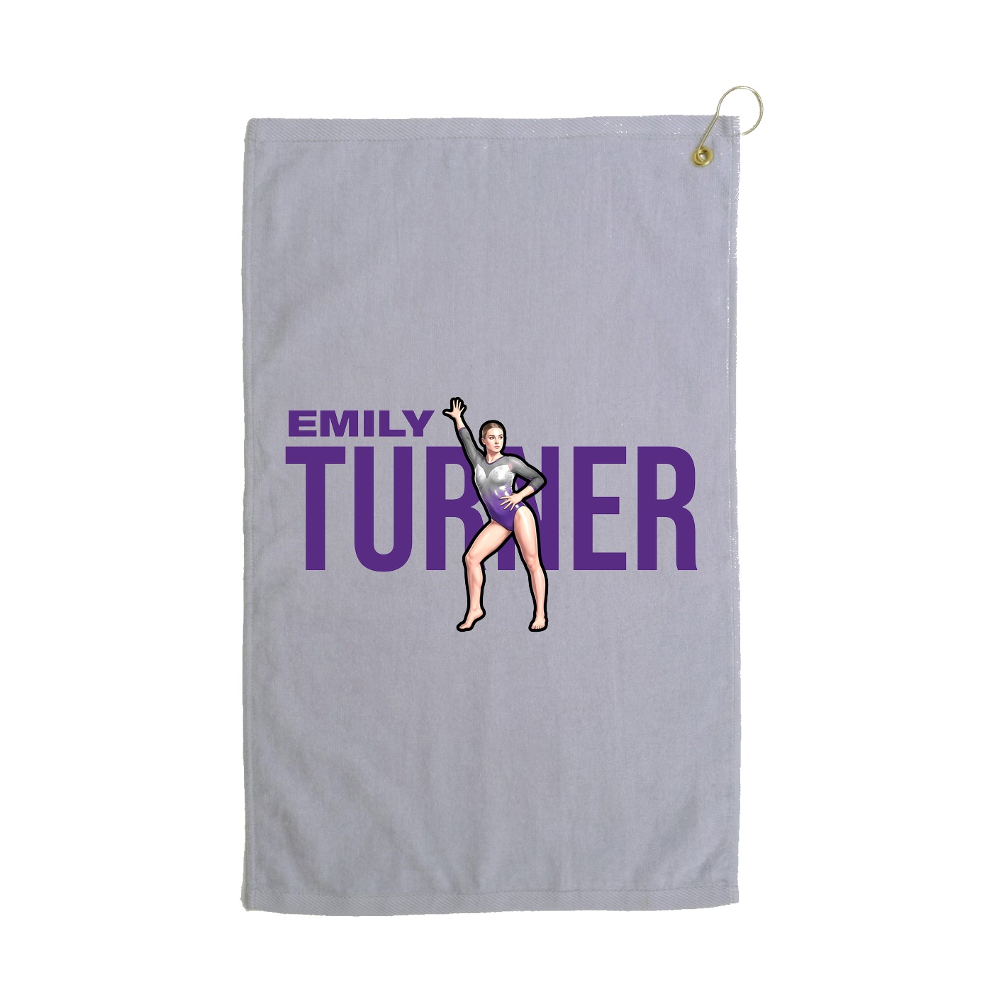 Golf Towel — Player Name in Grey
