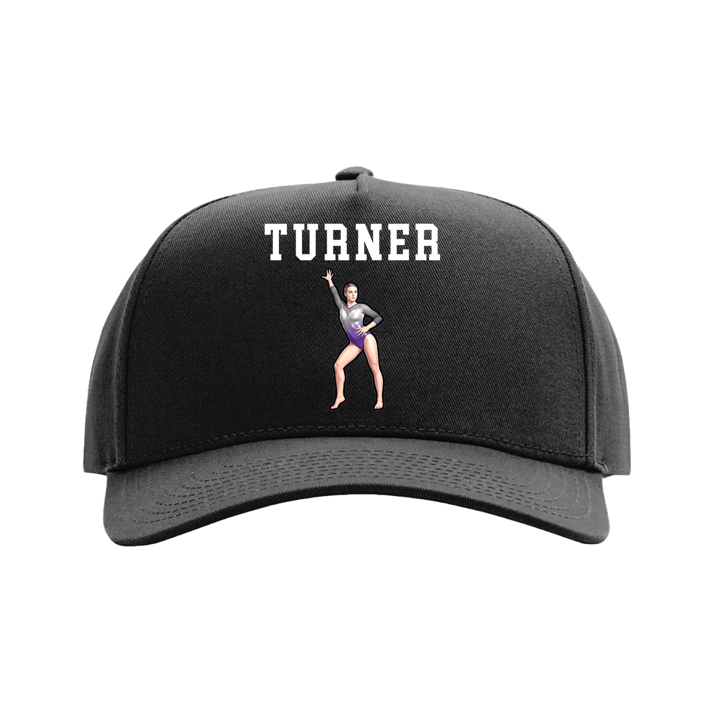 Full Fabric Five-Panel Champ Cap — Shirsey in Black