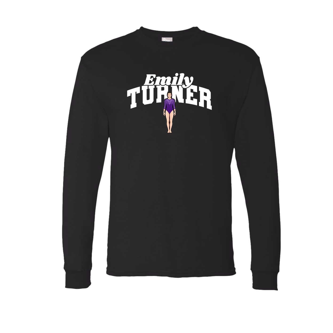 Long Sleeve Tee — Signature Arch in Black