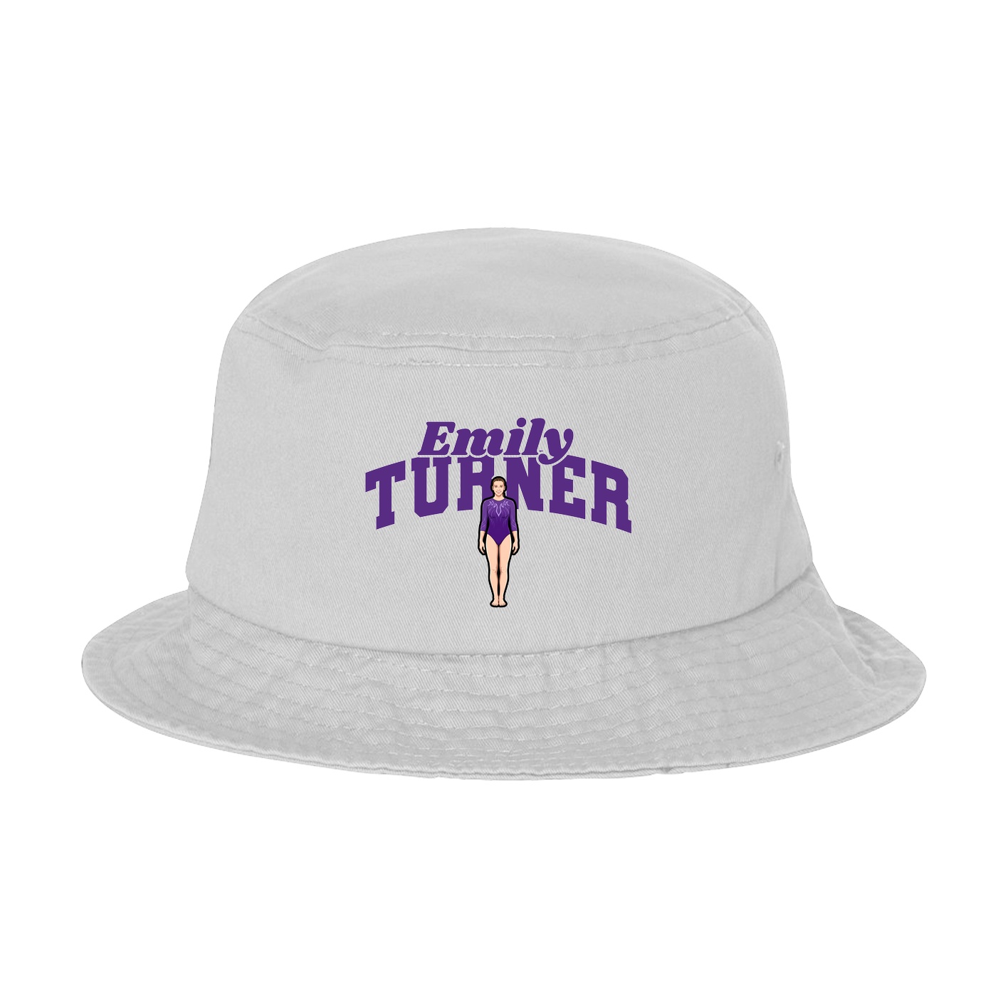 Bucket Cap — Signature Arch in White