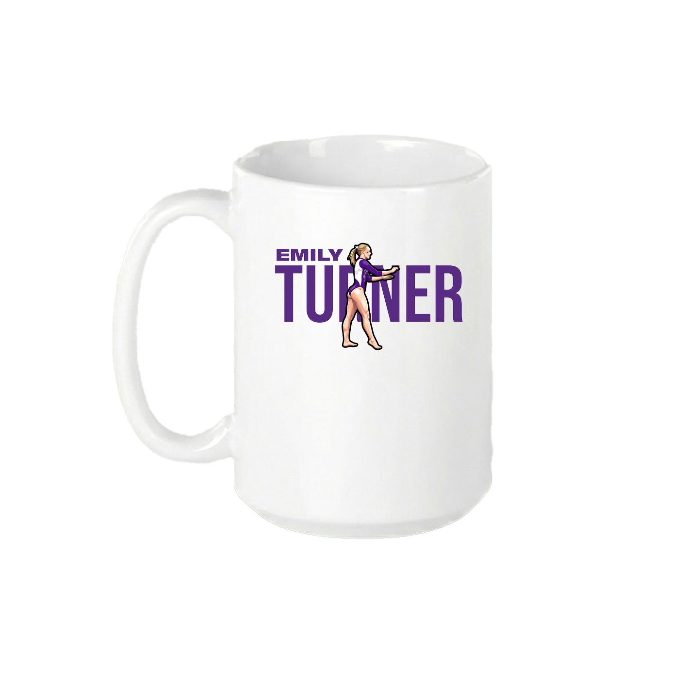 15oz Coffee Mug — Player Name in White