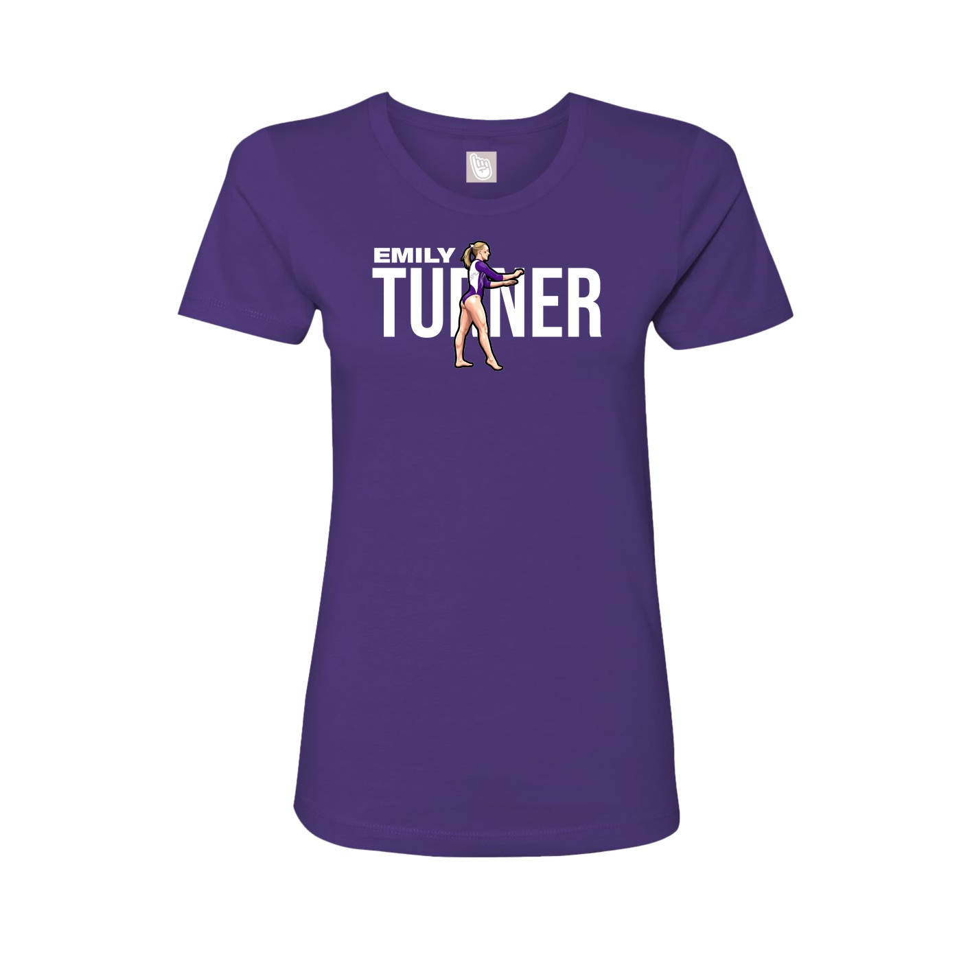 Fitted Women's Tee — Player Name in Purple